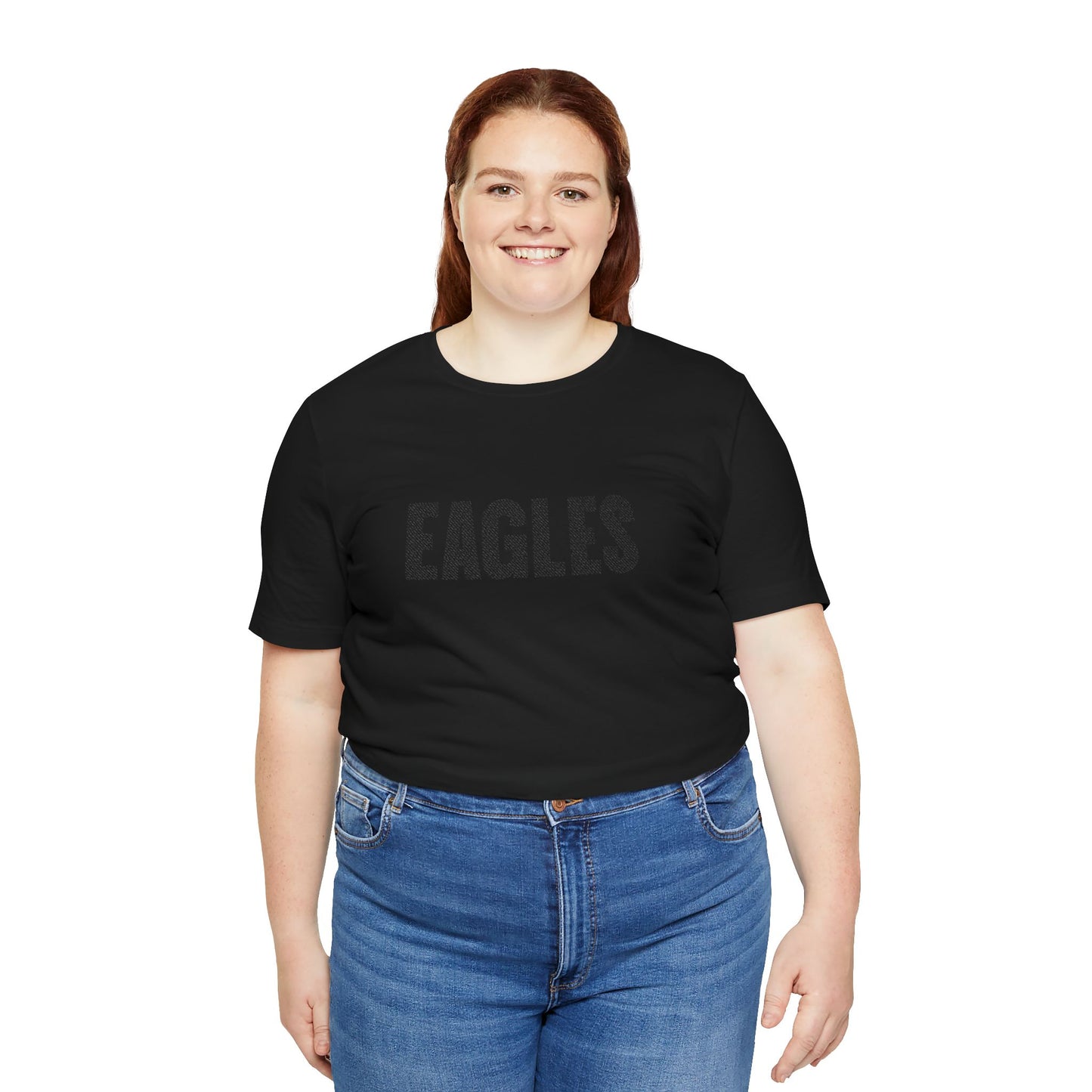 Philadelphia Eagles Tone-on-Tone Black Embroidered Tee