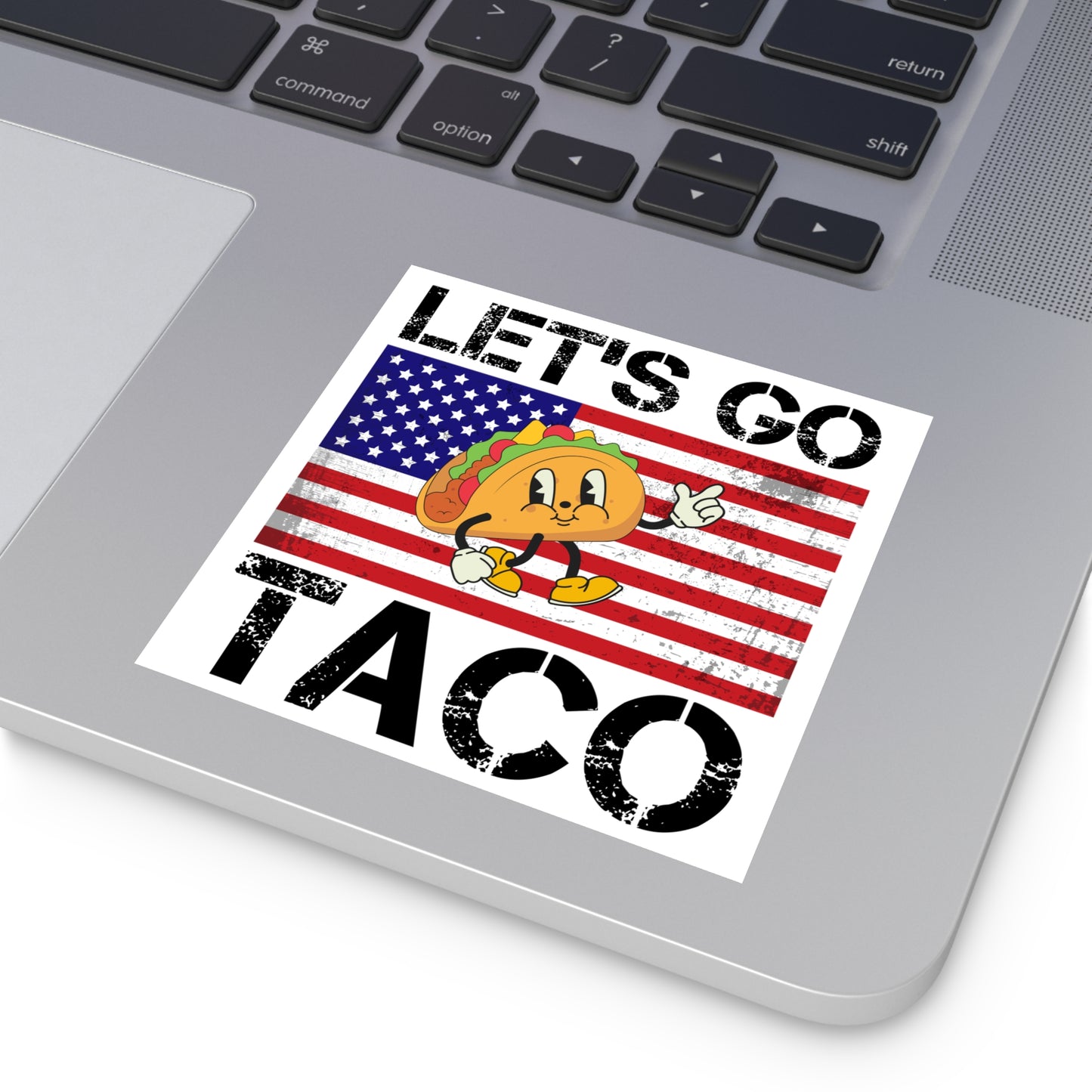 Let’s Go Taco Anti-Trump Square Stickers, Indoor/Outdoor