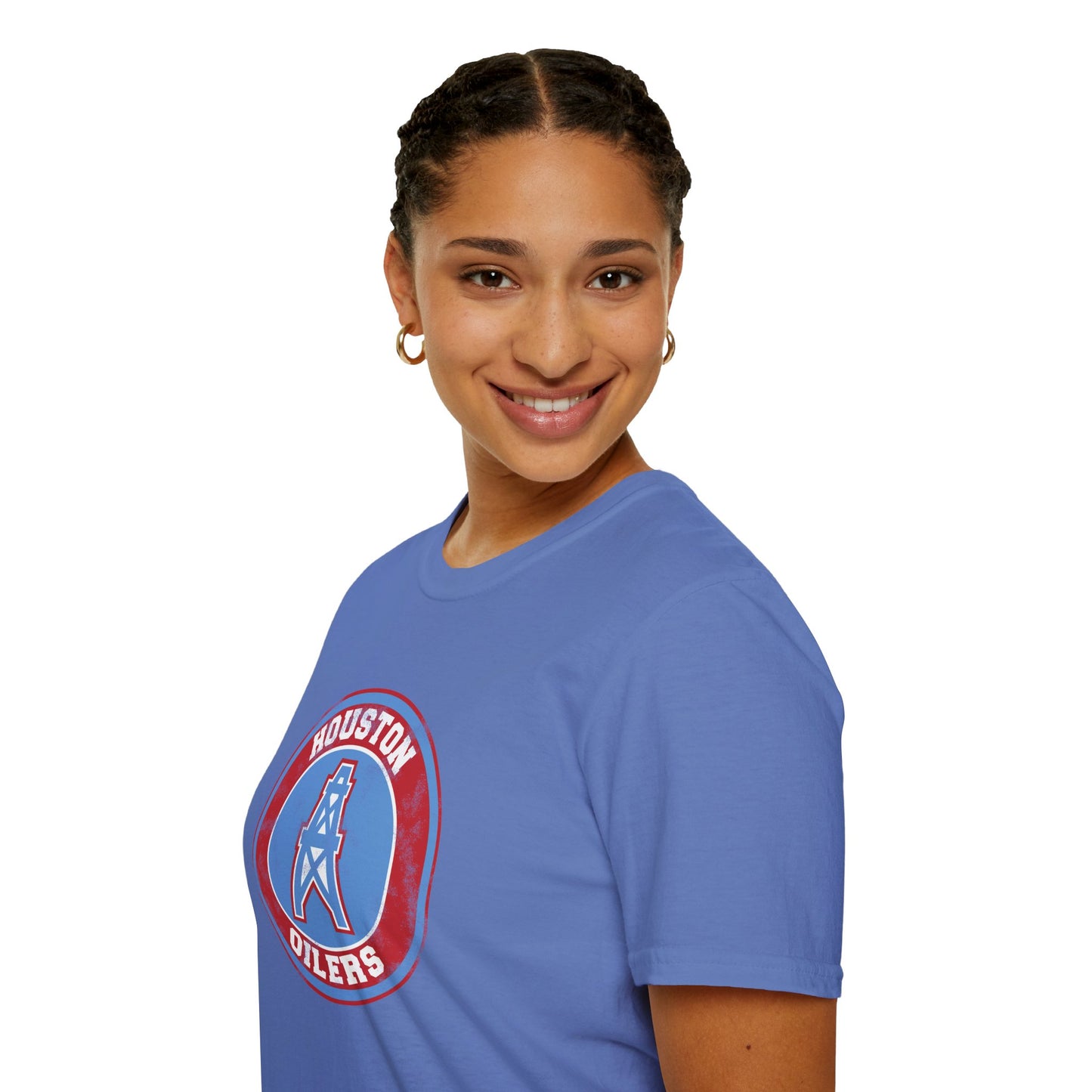 Houston Oilers Distressed Emblem Unisex T-Shirt | Up to 5X