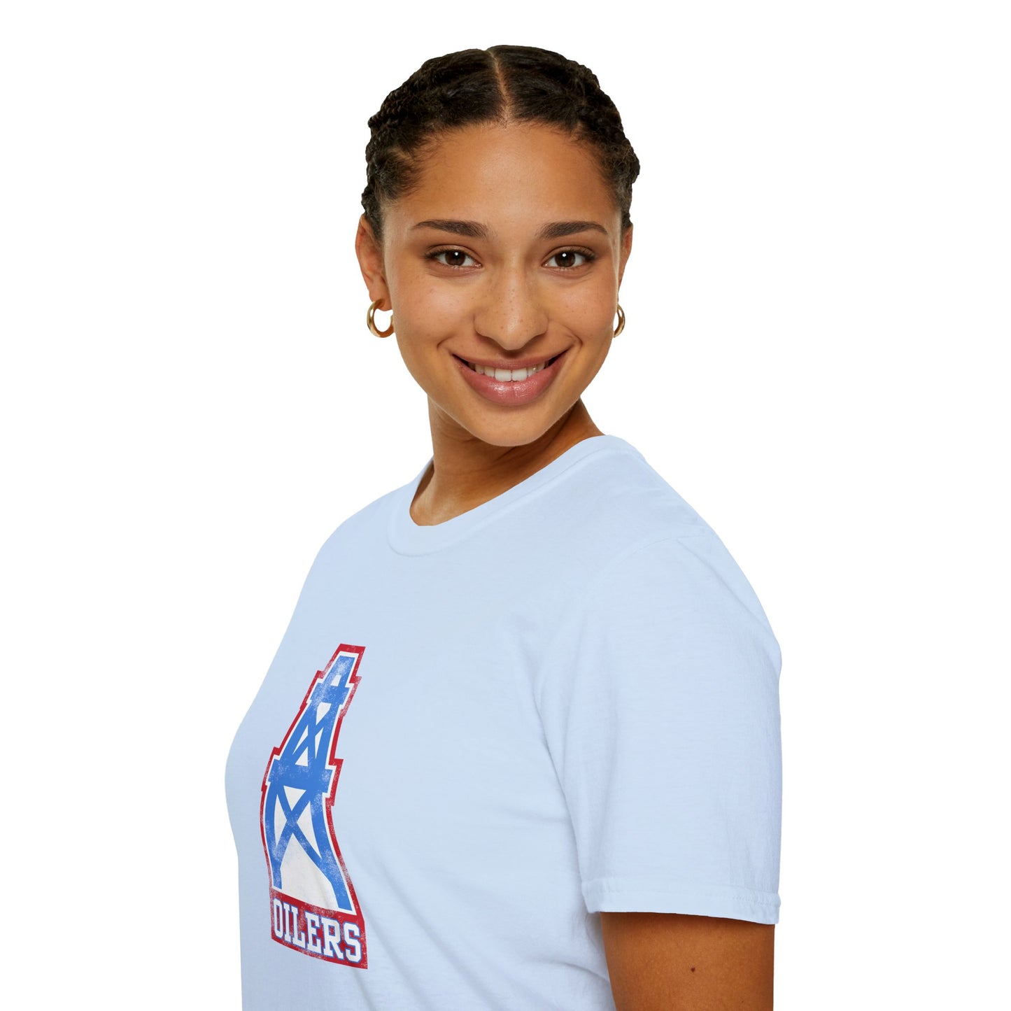 Houston Oilers Distressed Oil Derrick Unisex T-Shirt | Up to 5X