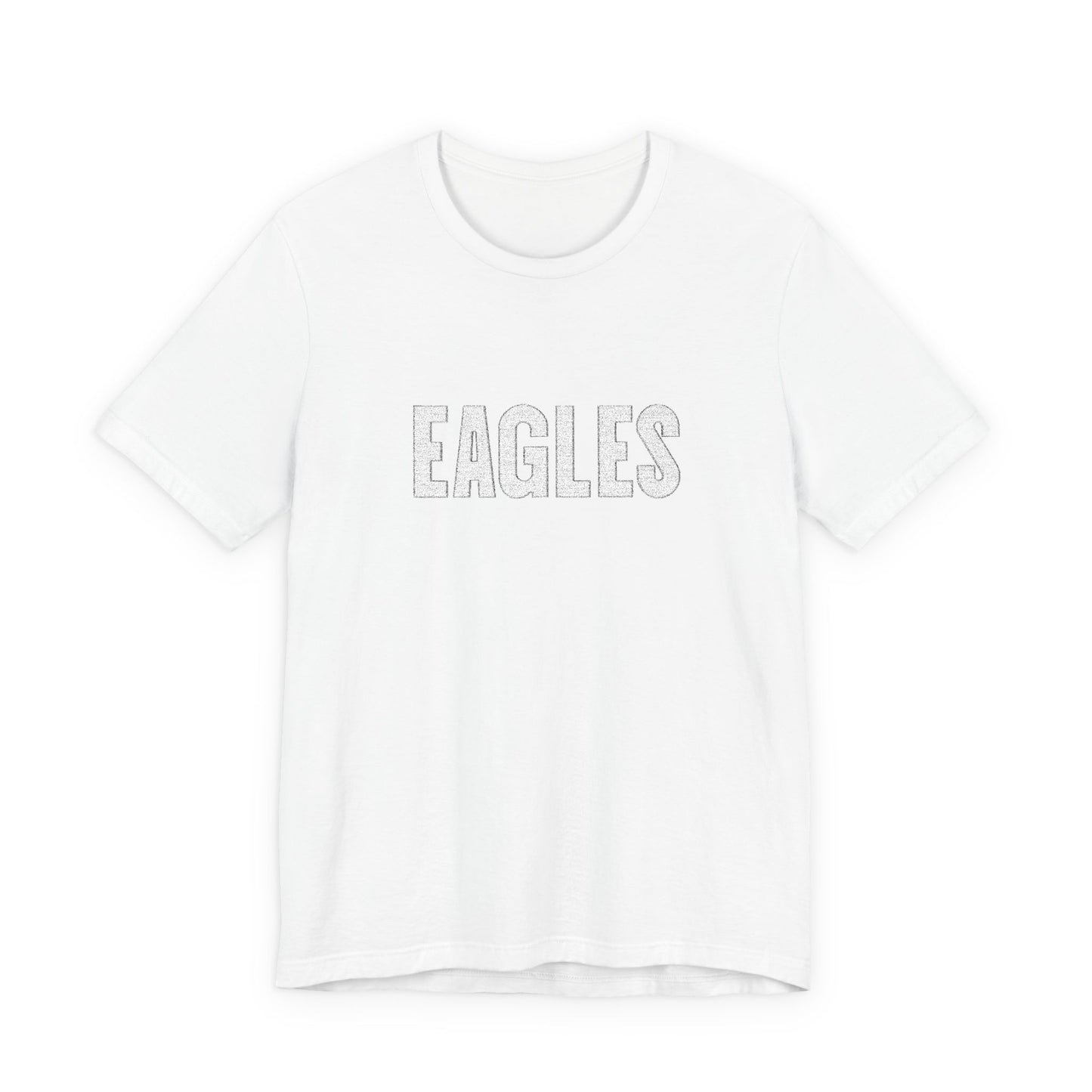Philadelphia Eagles White Tone-on-Tone Embroidered Tee