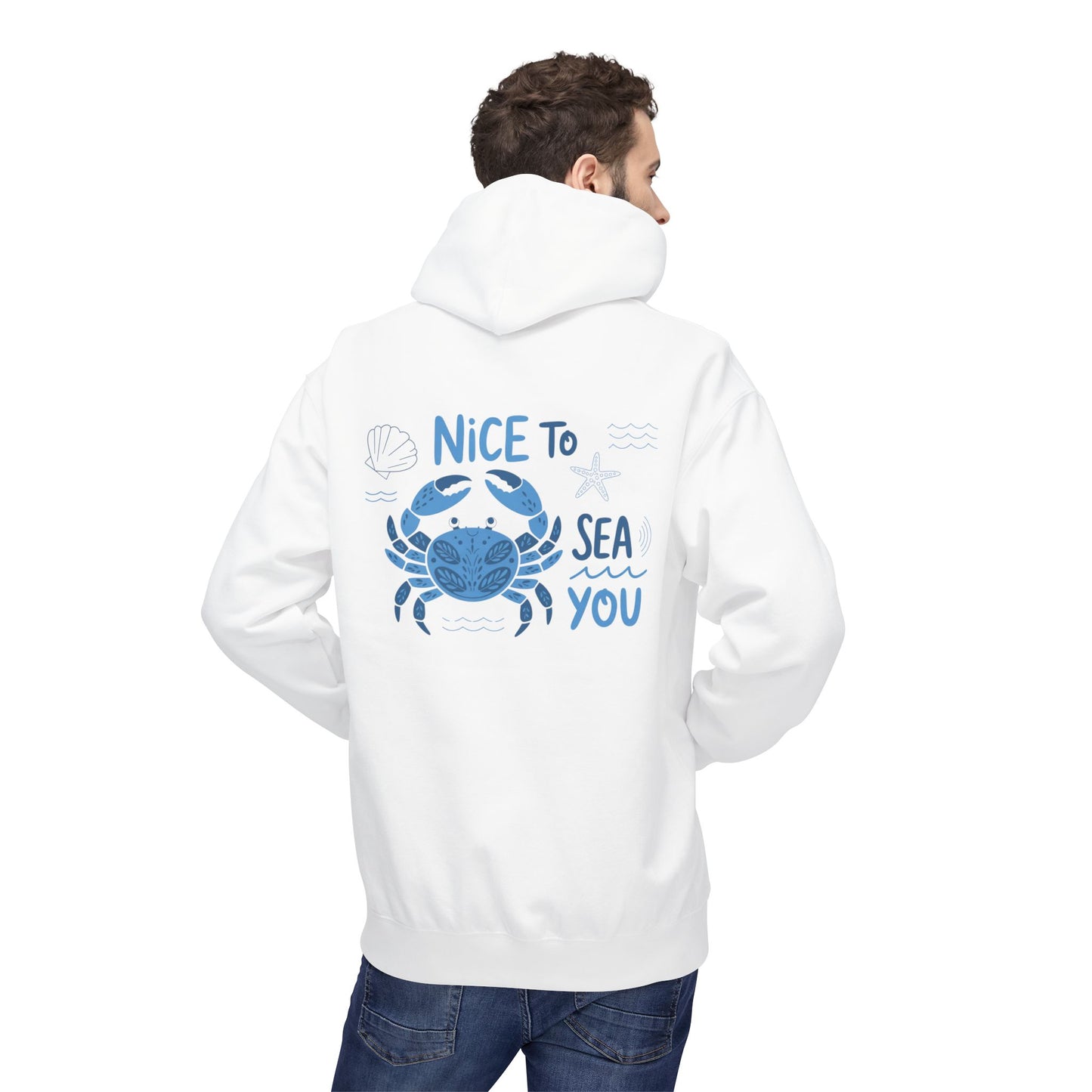 Nice to Sea You Crab Hoodie - Unisex Midweight Fleece