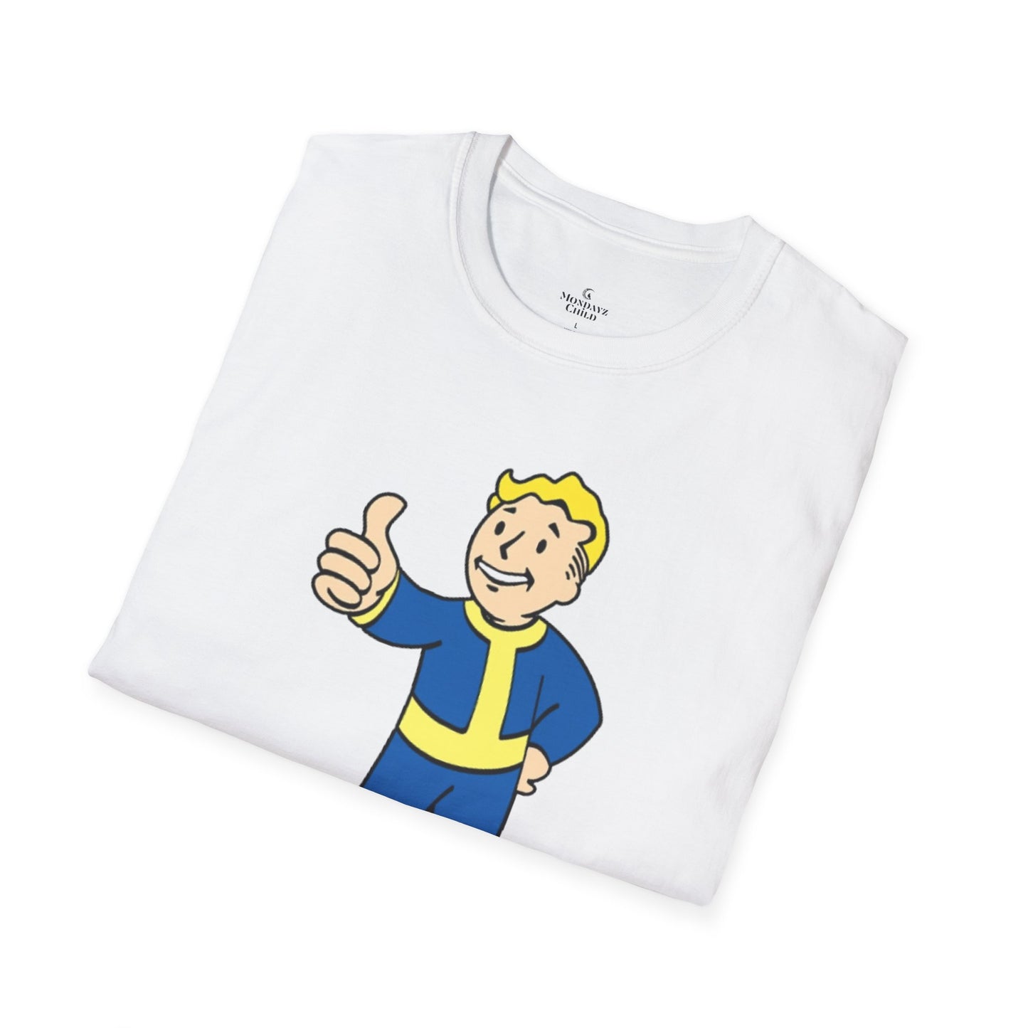 Fallout Vault Boy White Unisex T-Shirt - up to 5X