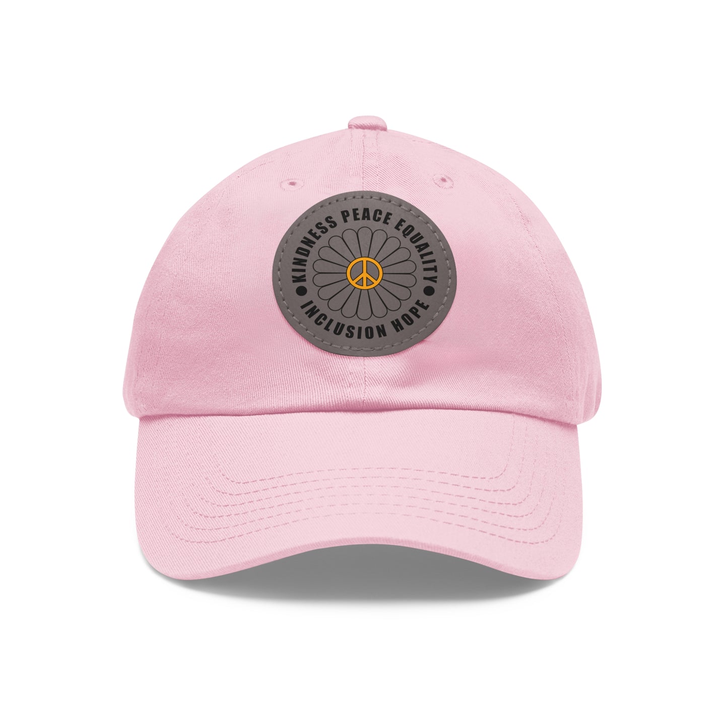 Kindness & Peace Cotton Hat - Grey Patch