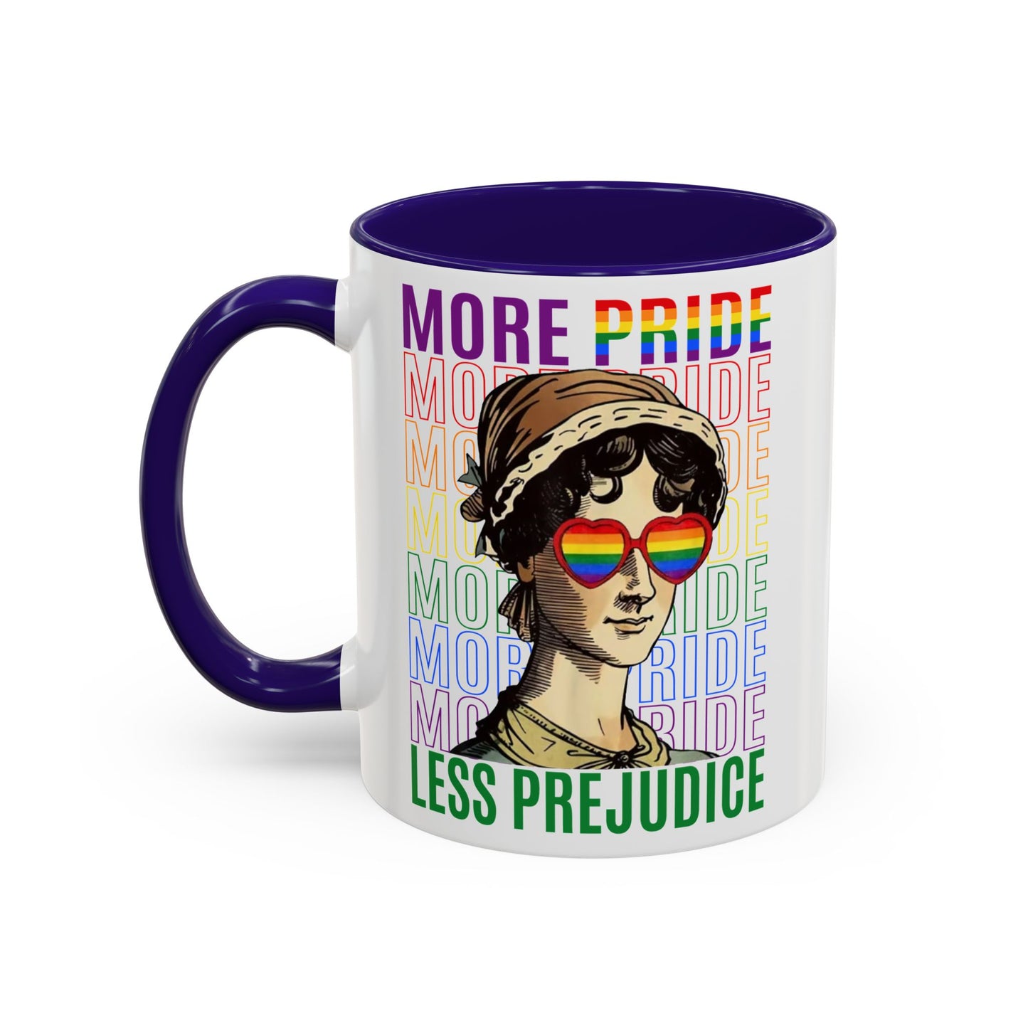 Color Accent Ceramic Mug - Jane Austen LGBTQ+
