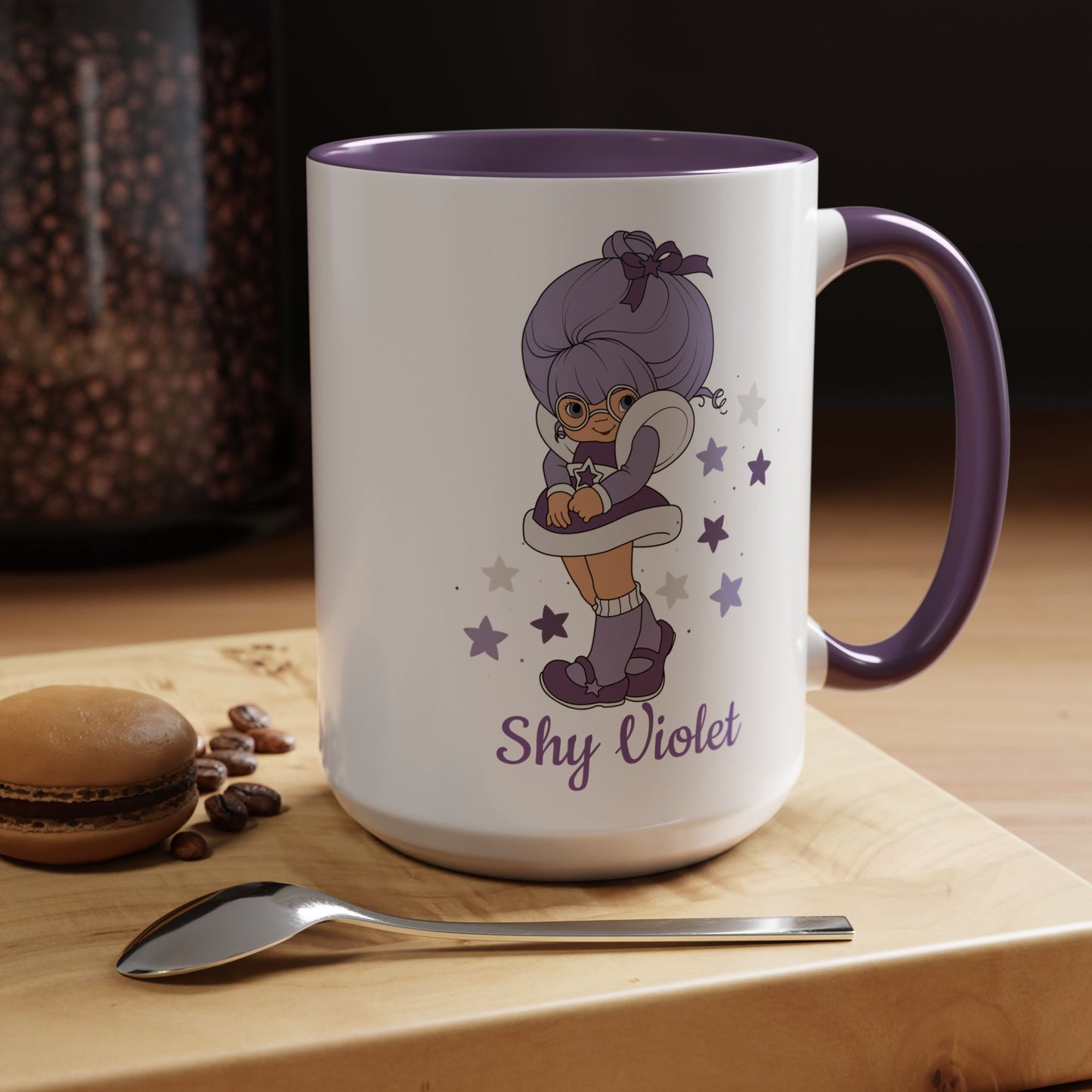 Rainbow Brite Color Kids Ceramic Mug - Shy Violet, 11oz/15oz