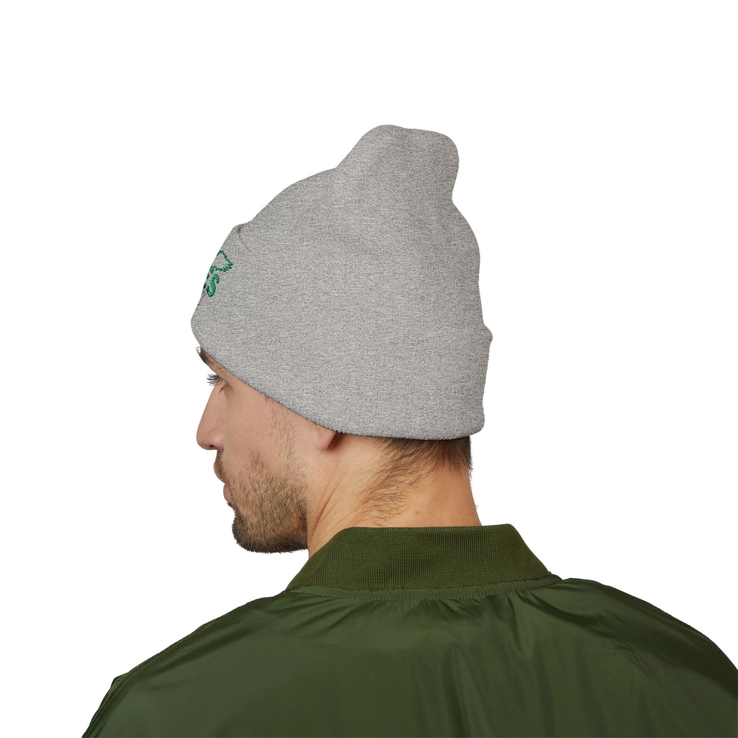 Cuffed Beanie - Embroidered 'Fly Eagles Fly'