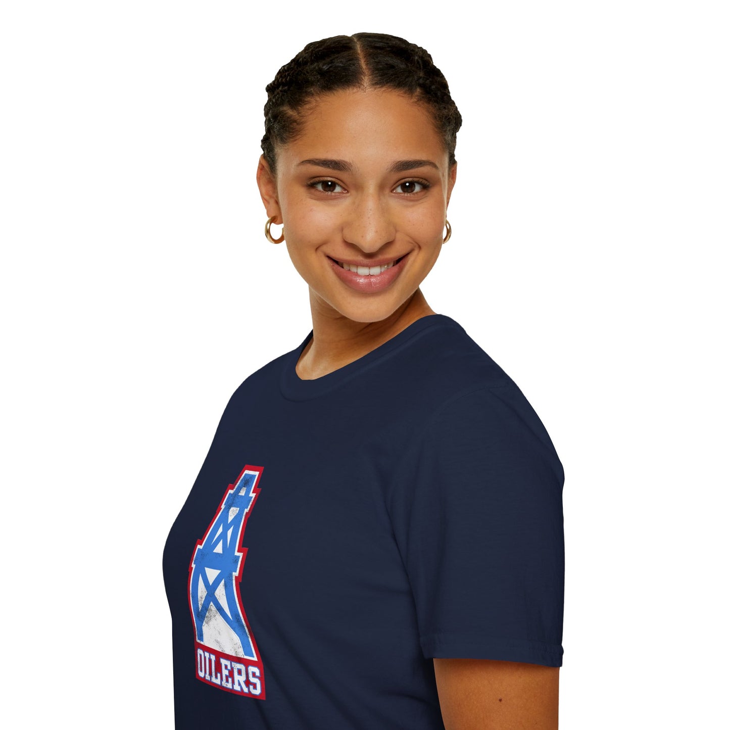 Unisex Tee - Houston Oilers Distressed Oil Derrick