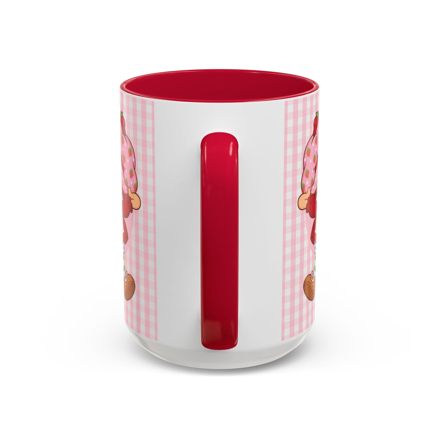 Strawberry Shortcake Pink Gingham Ceramic Mug - 11oz or 15oz