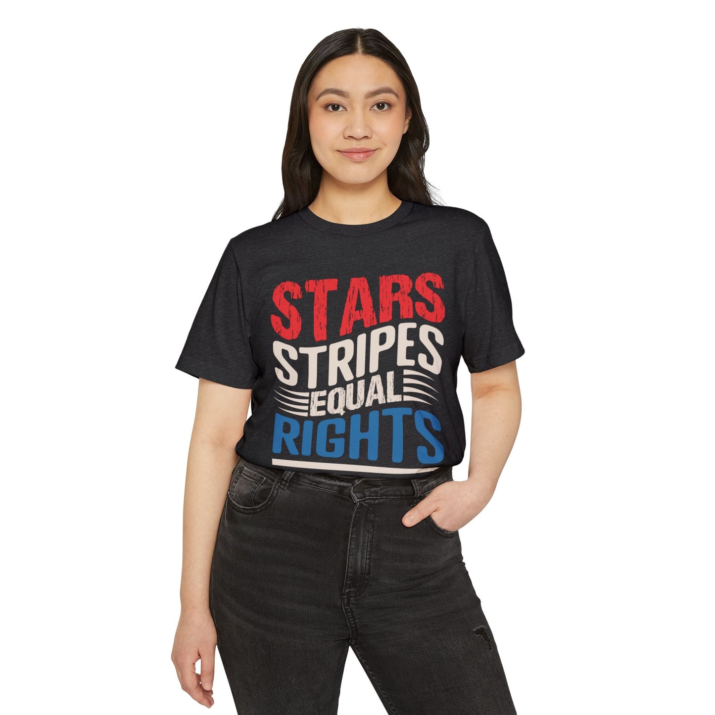 Stars-Stripes-Equal Rights Organic Unisex Tee
