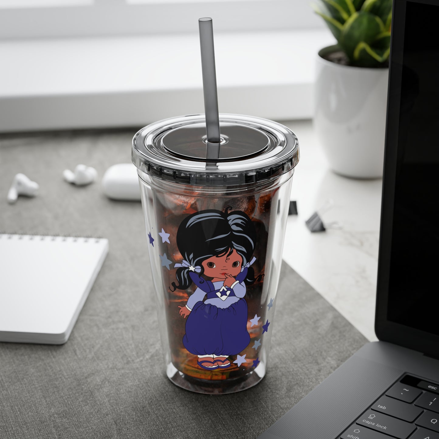 Rainbow Brite 16oz Acrylic Tumbler featuring Indigo
