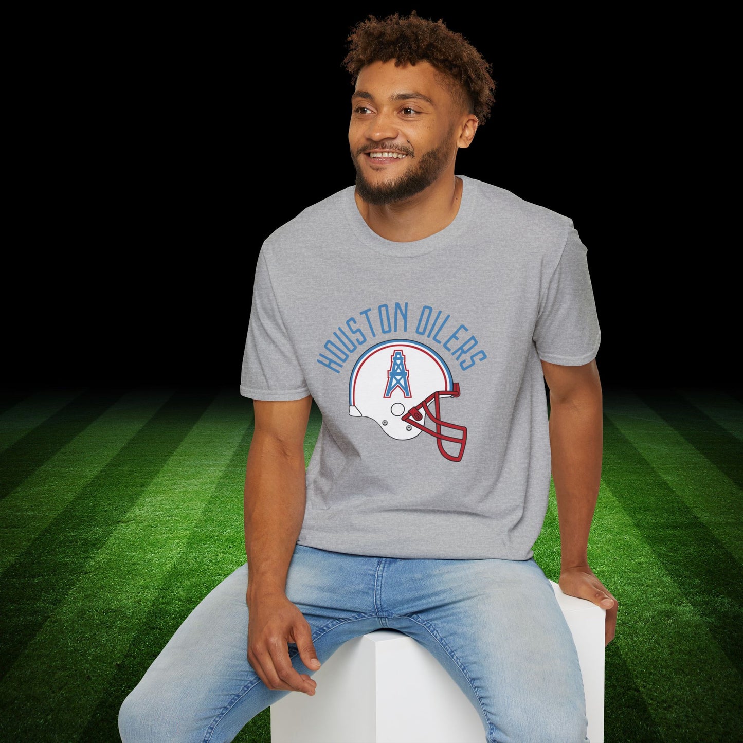 Unisex Tee - Houston Oilers and Helmet