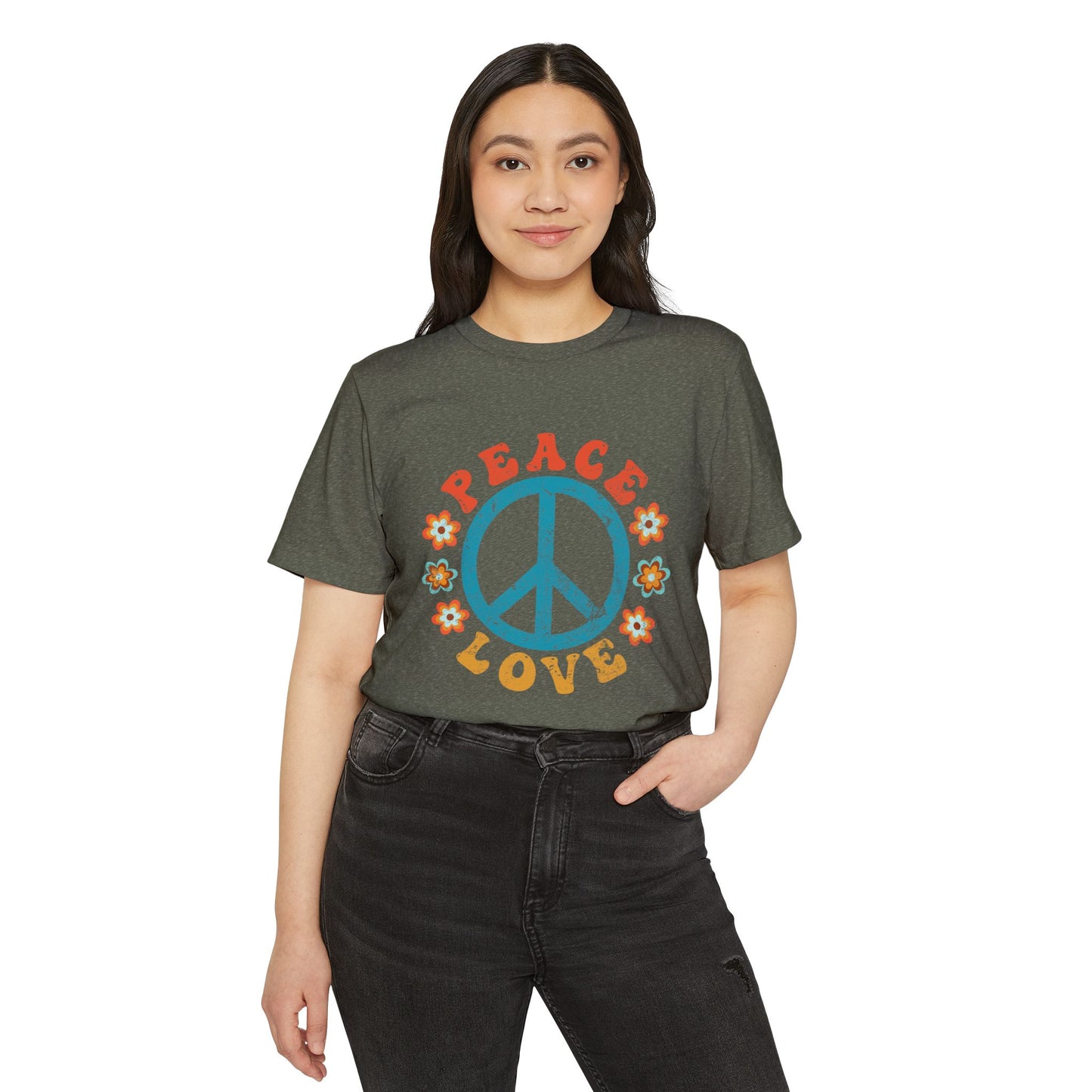 Eco-Friendly Unisex Tee - Peace & Love