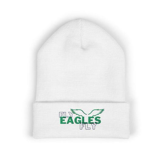 Cuffed Beanie - Embroidered 'Fly Eagles Fly'