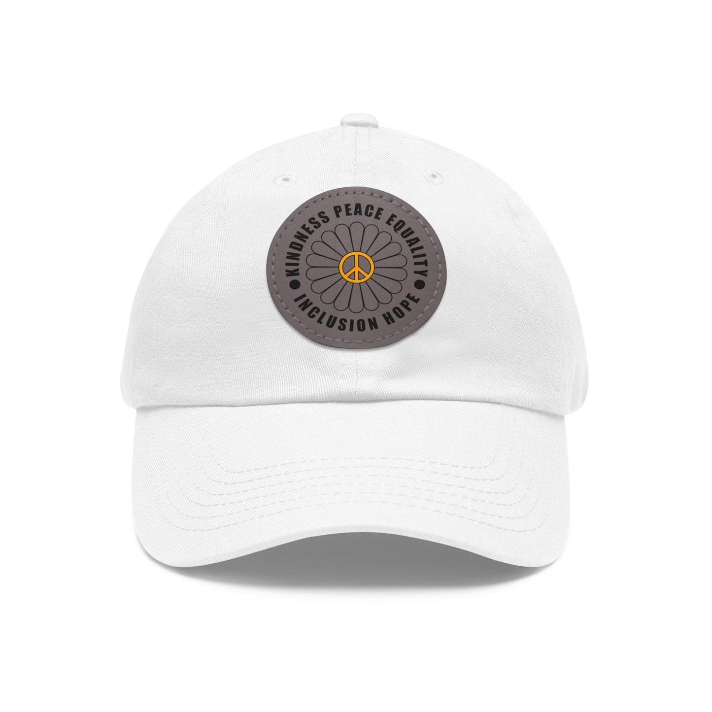 Kindness & Peace Cotton Hat - Grey Patch