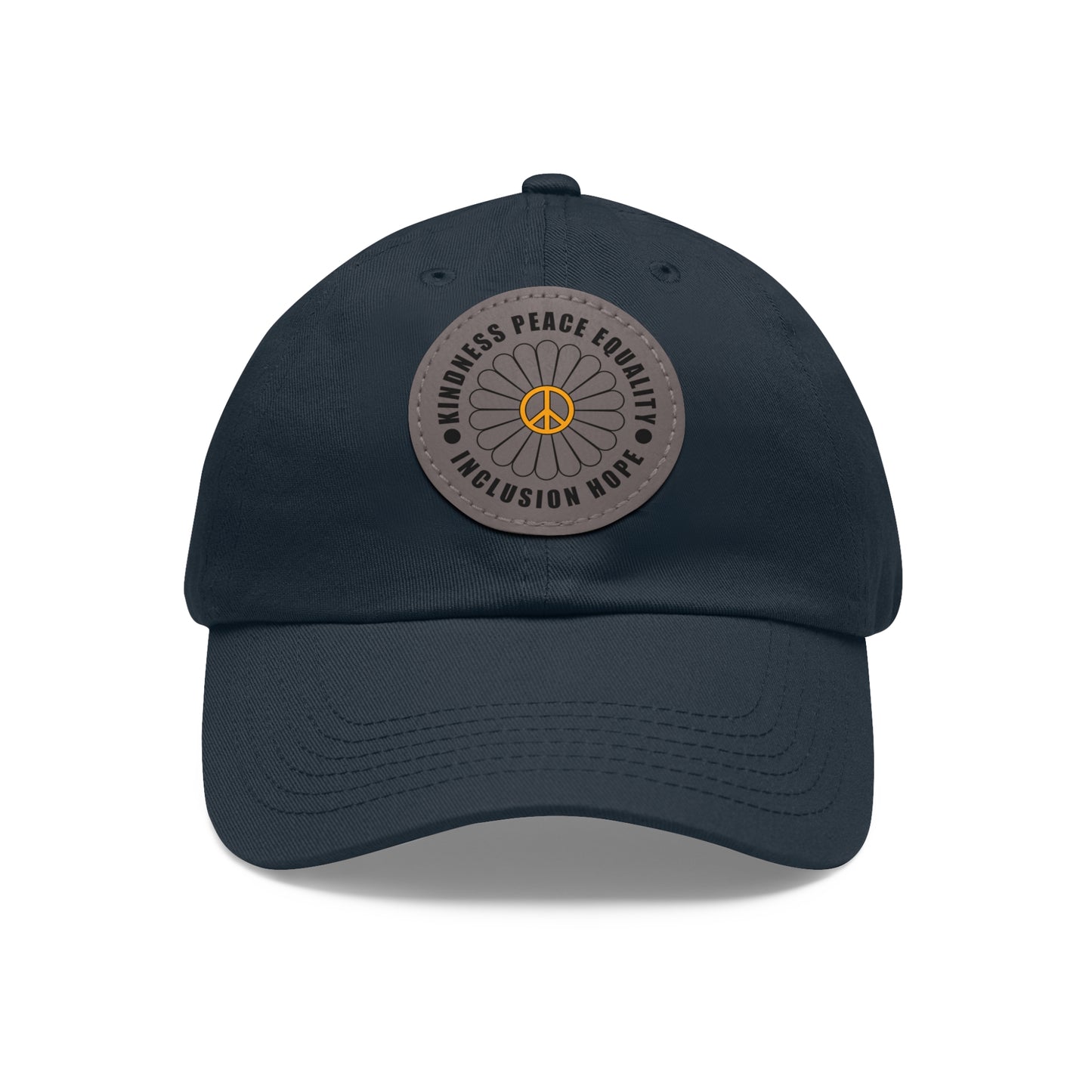 Kindness & Peace Cotton Hat - Grey Patch