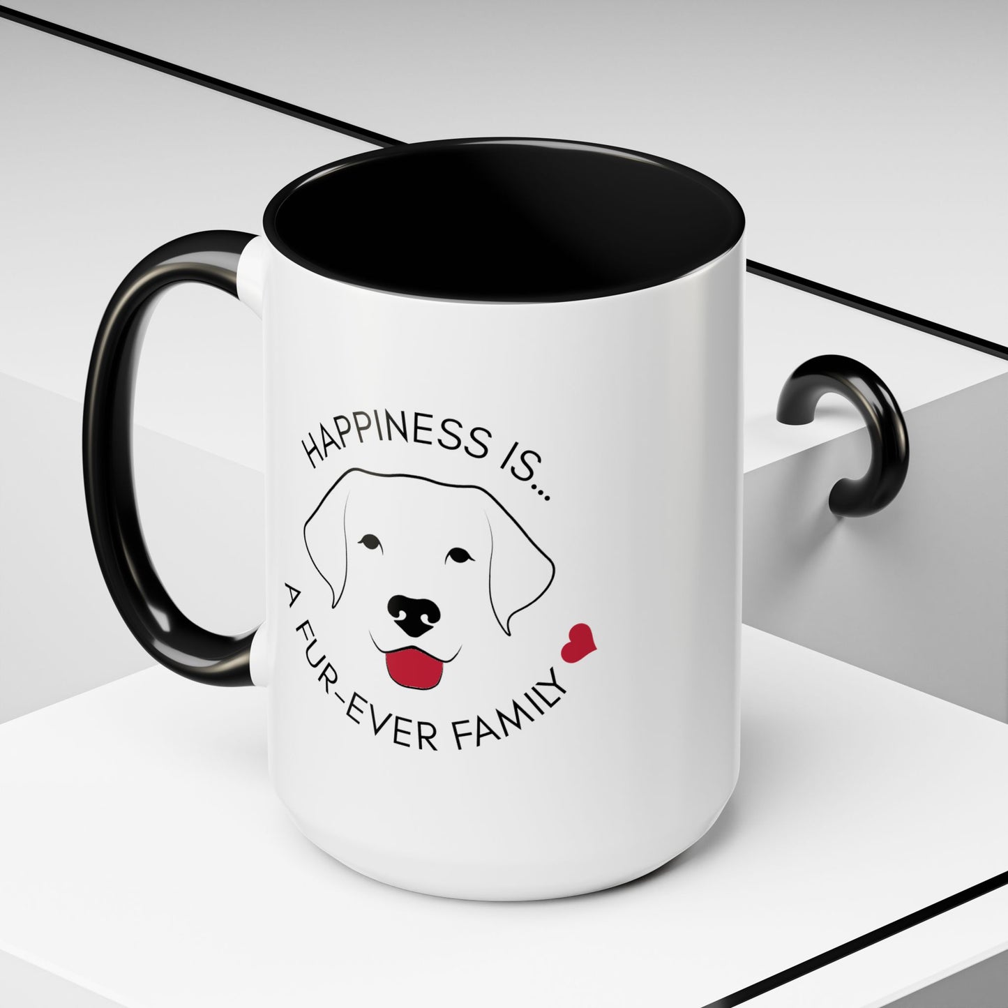 Happiness is a Fur-Ever Family 15oz Coffee Mug