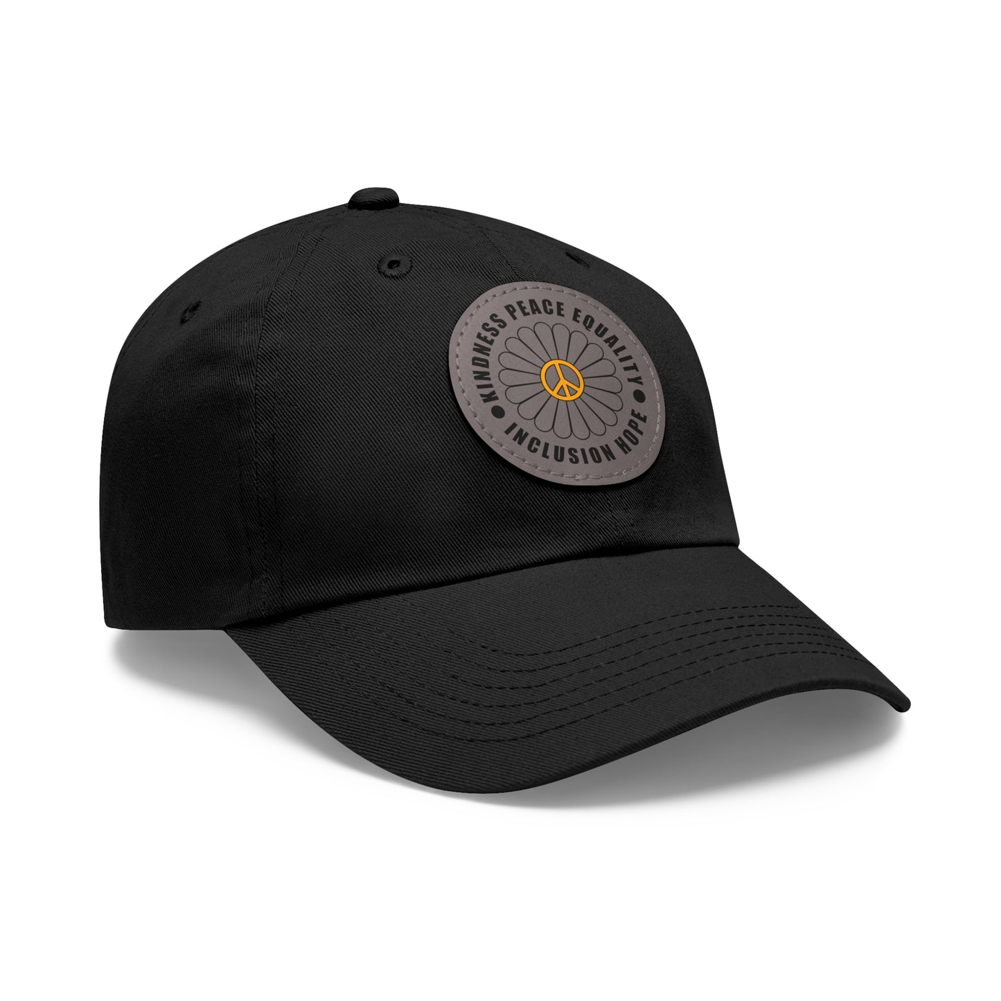 Kindness & Peace Cotton Hat - Grey Patch