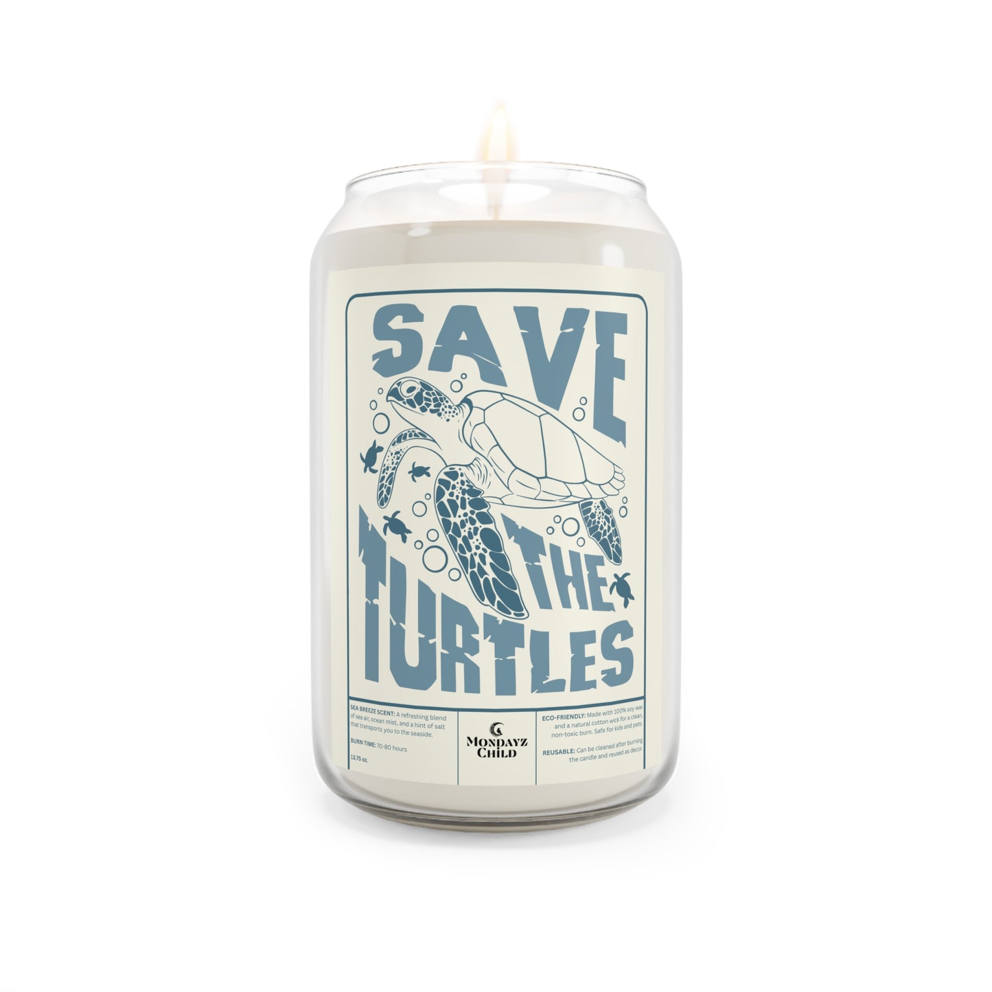 Eco-Friendly Scented Candle - 'Save the Turtles'