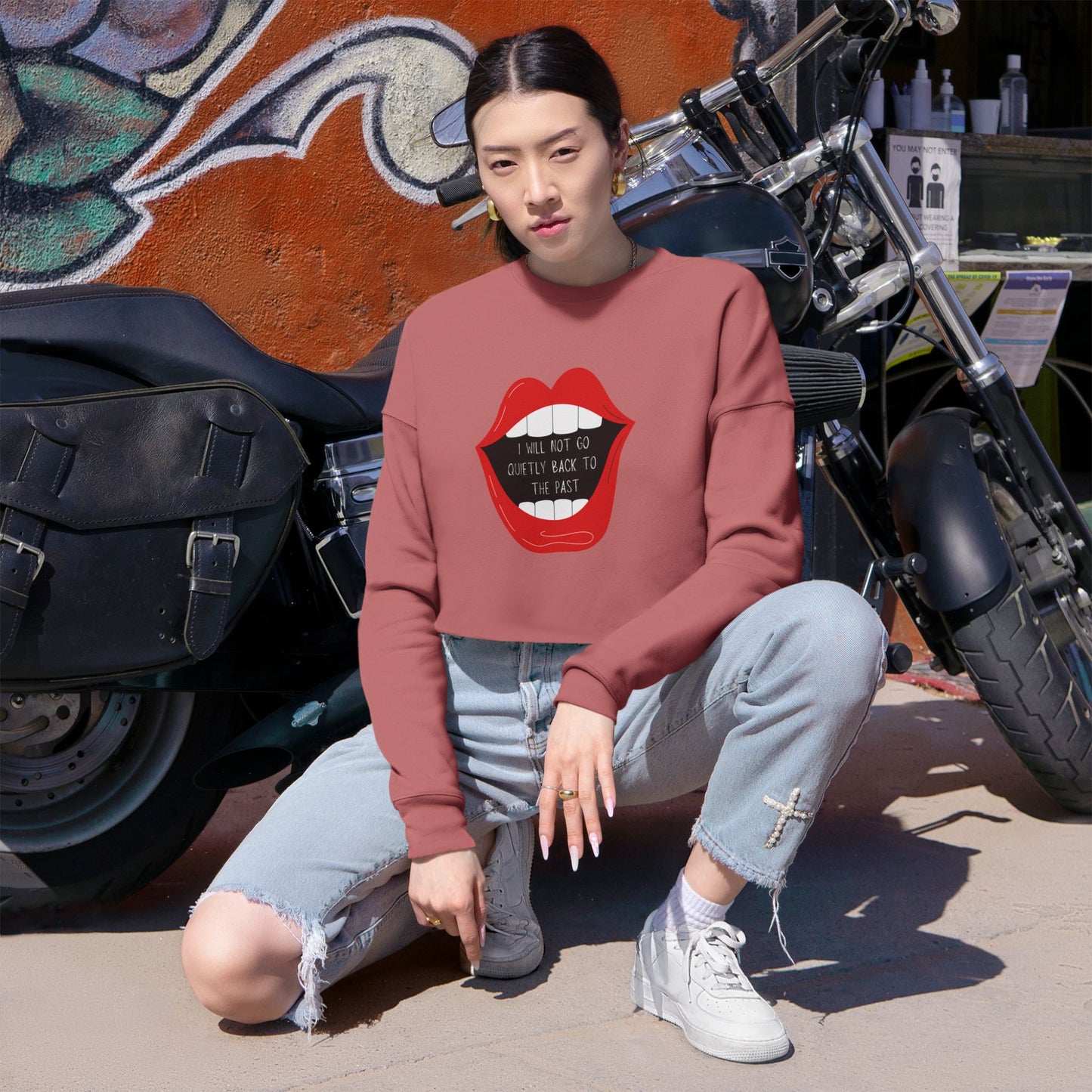 Cropped Sweatshirt - ‘I Will Not Go Quietly…’