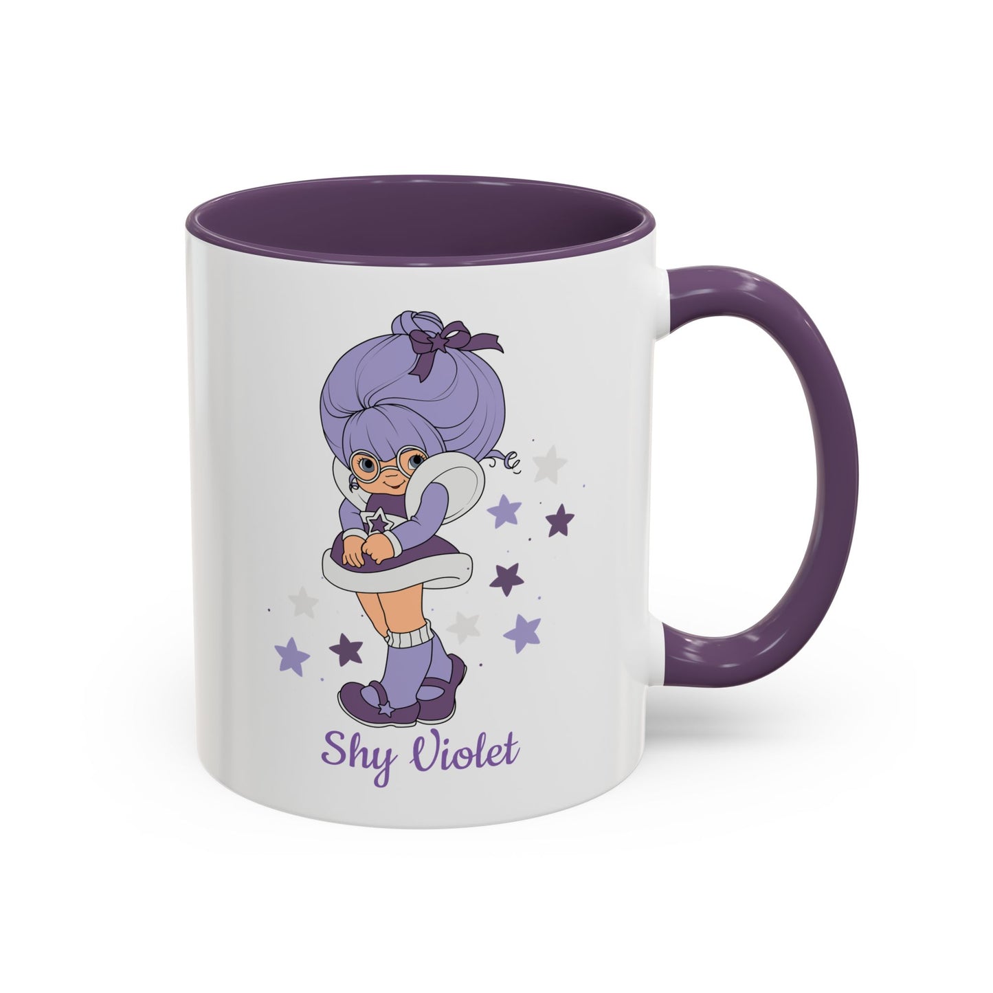 Rainbow Brite Color Kids Ceramic Mug - Shy Violet, 11oz/15oz