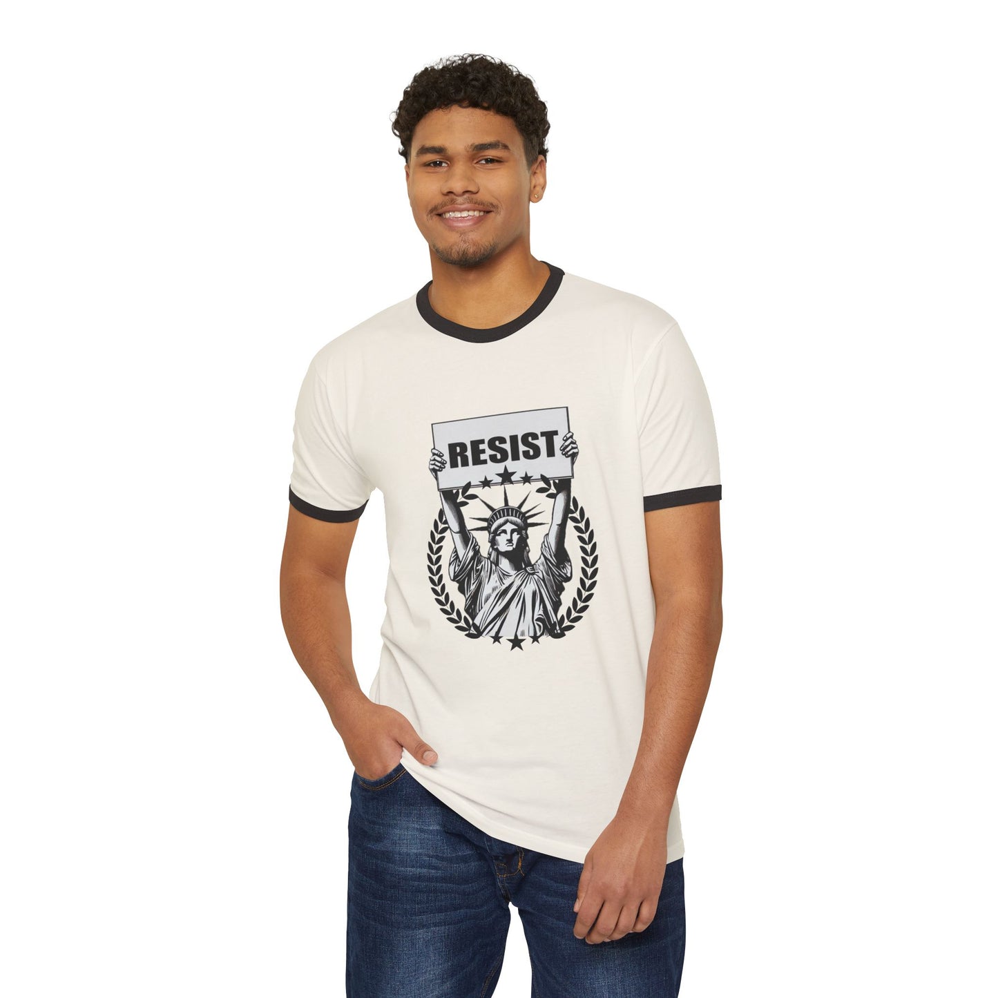 Unisex Ringer Tee - Liberty RESIST