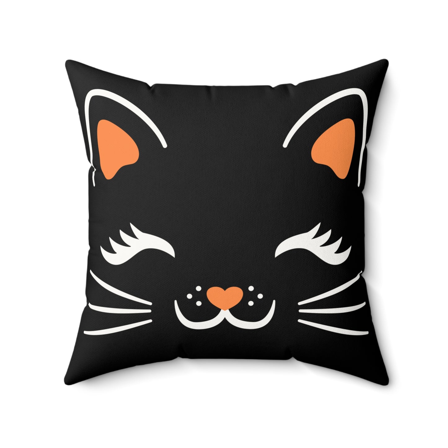 Halloween Pillow with Insert - Black Cat
