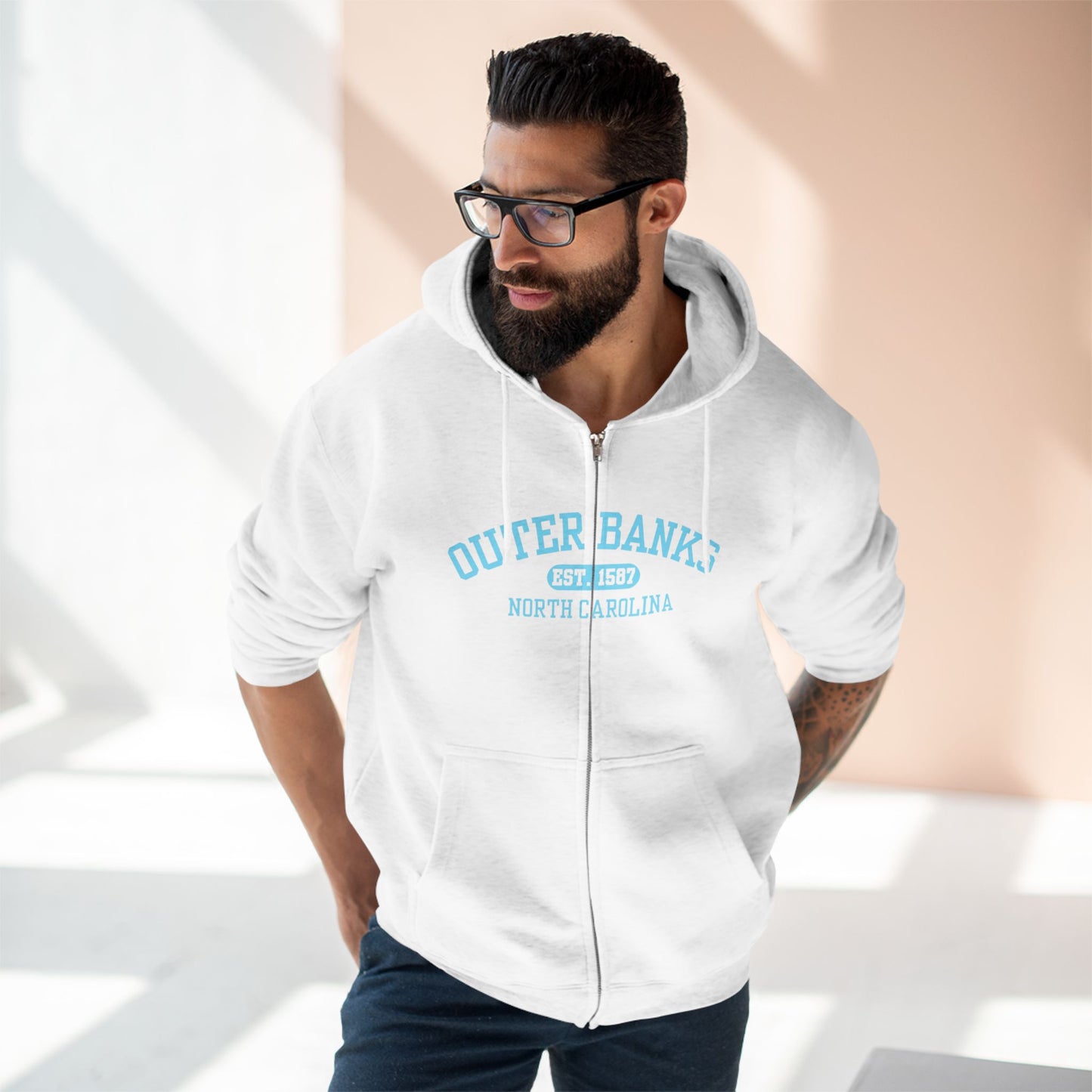 Unisex Zip Hoodie - Outer Banks Est. 1967