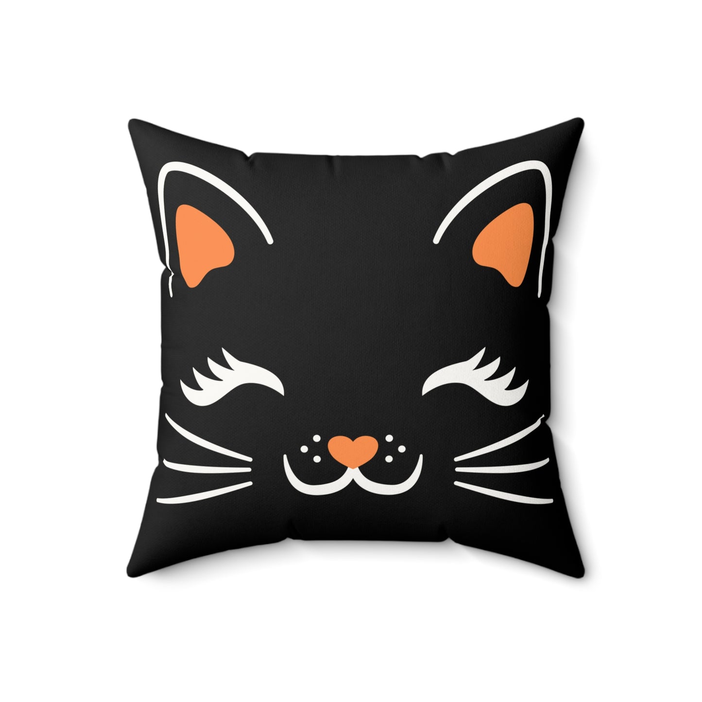 Halloween Pillow with Insert - Black Cat