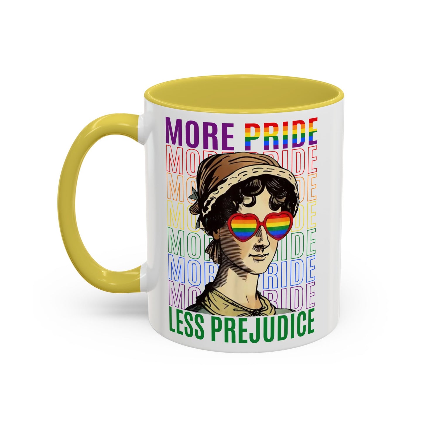 Color Accent Ceramic Mug - Jane Austen LGBTQ+