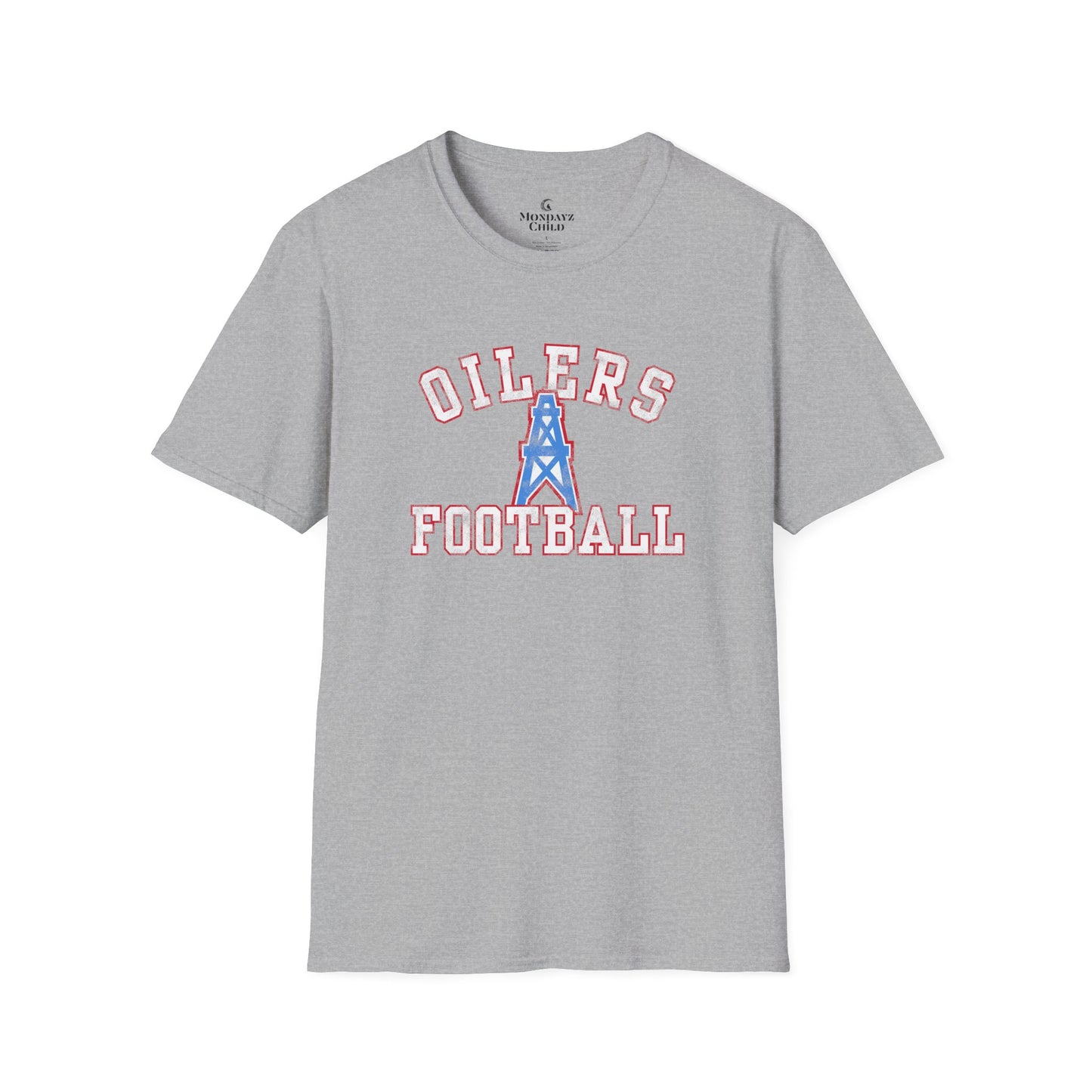 Houston Oilers Distressed “Oilers Football” Unisex T-Shirt | Up to 5X
