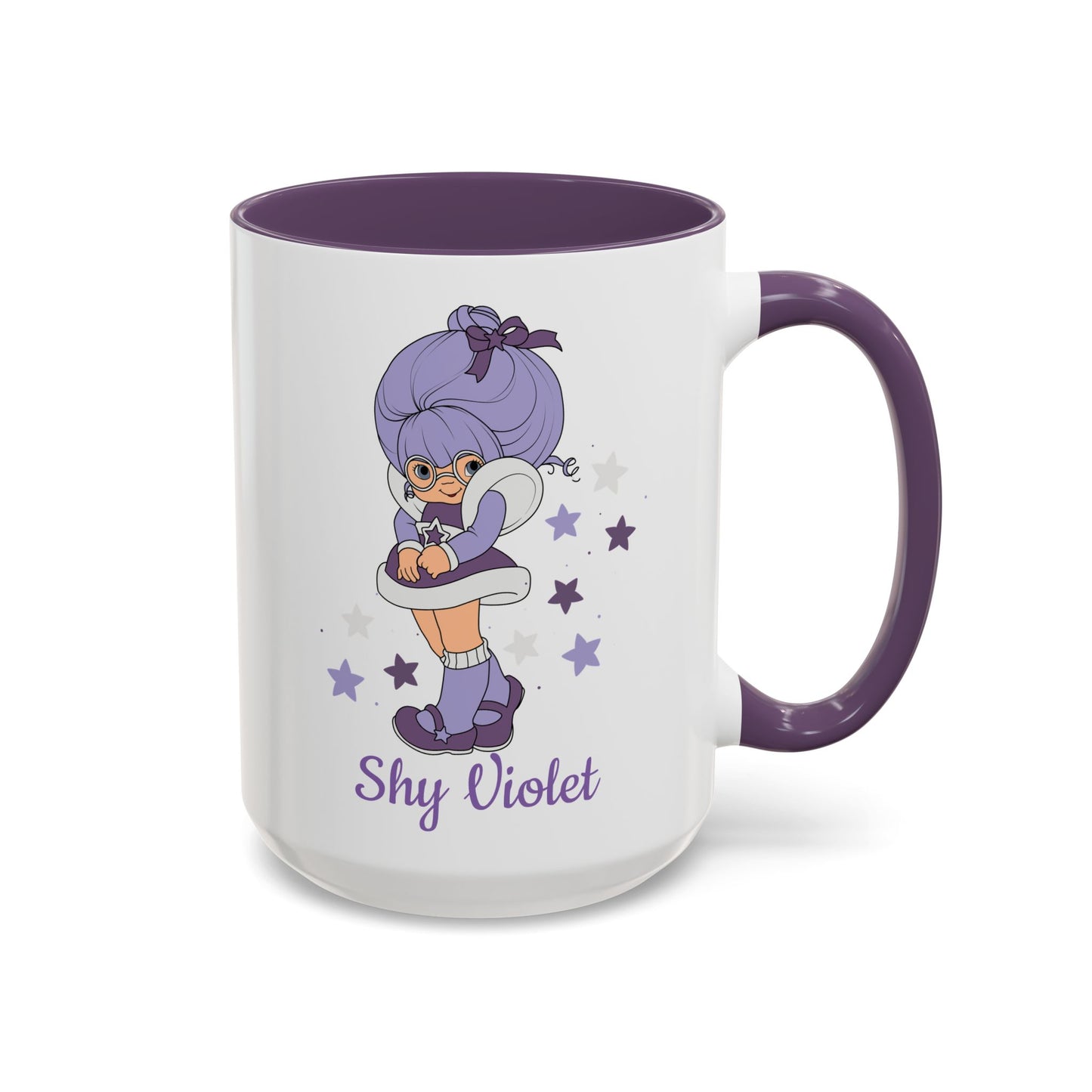 Rainbow Brite Color Kids Ceramic Mug - Shy Violet, 11oz/15oz
