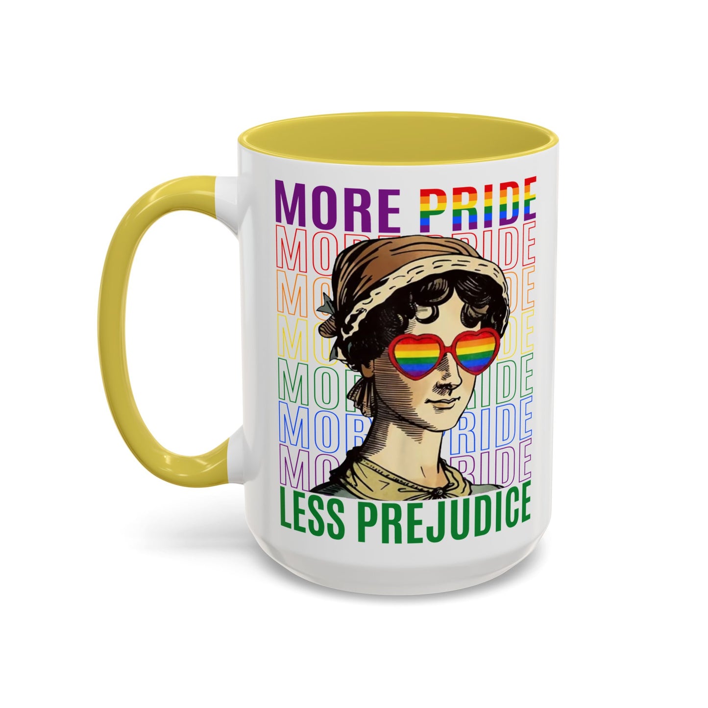 Color Accent Ceramic Mug - Jane Austen LGBTQ+