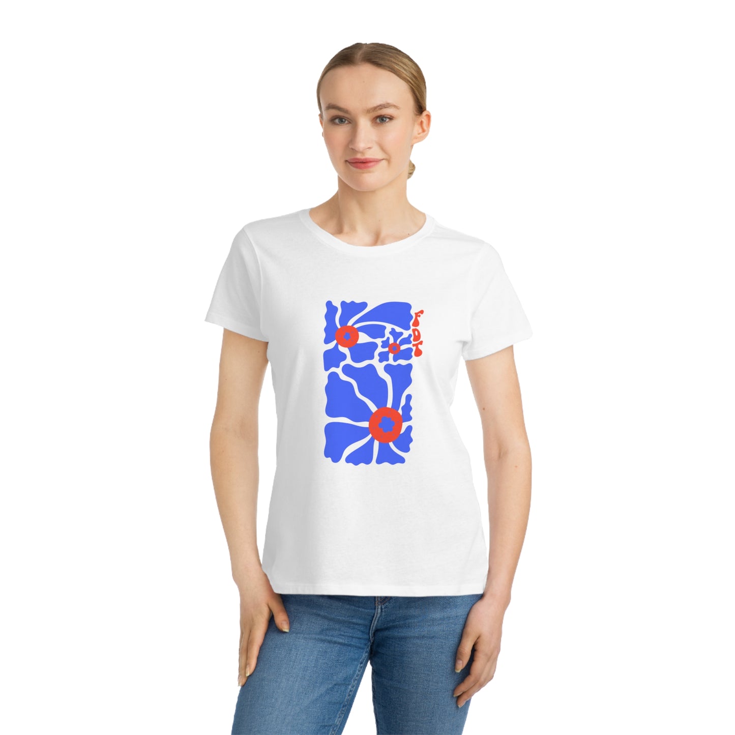 FDT Anti-Trump Red & Blue Floral Women’s Tee