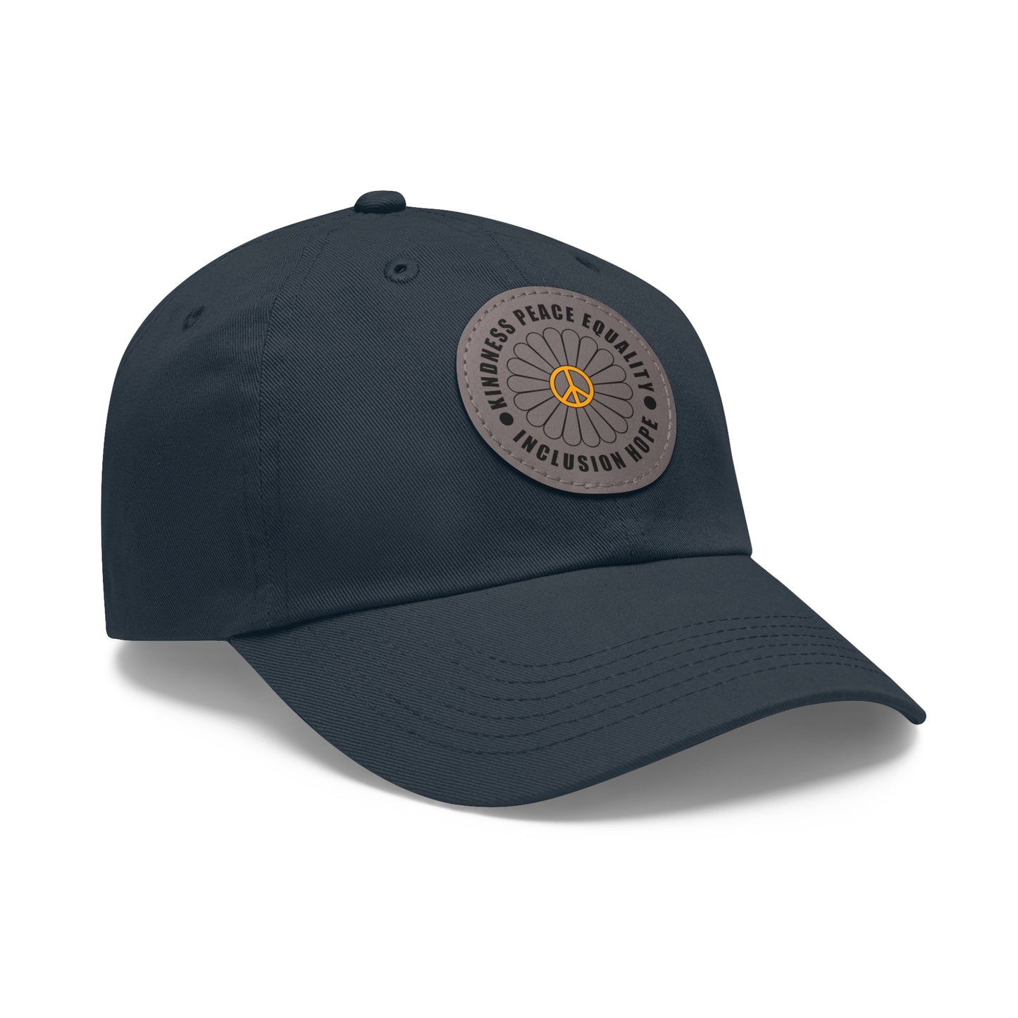 Kindness & Peace Cotton Hat - Grey Patch