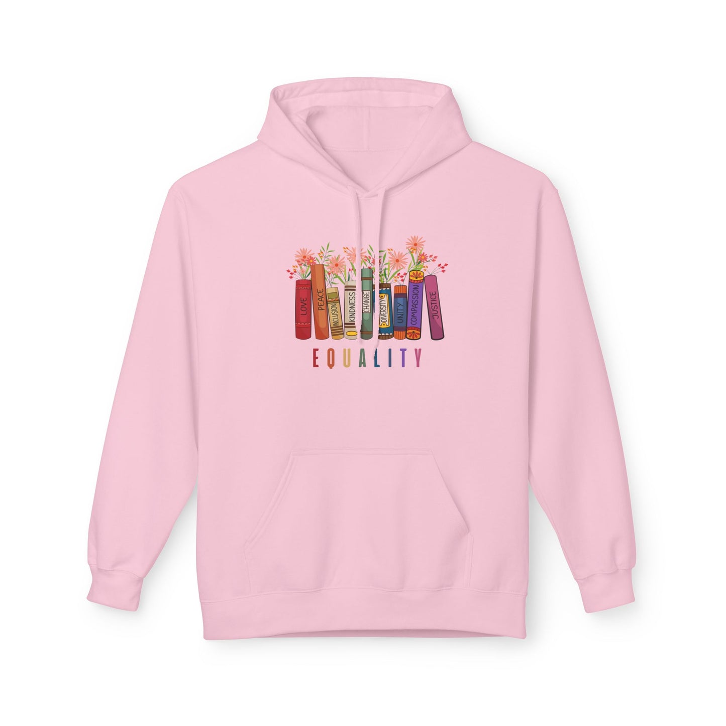 Colorful Equality Fleece Hoodie - Unisex Midweight Design