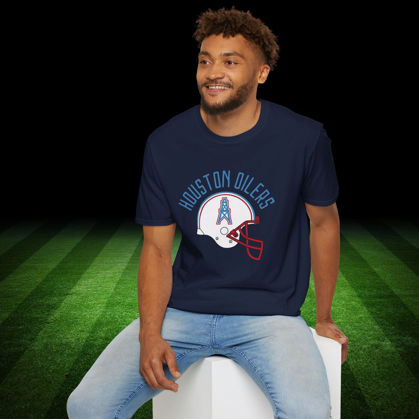 Houston Oilers Vintage Helmet Unisex Softstyle T-Shirt