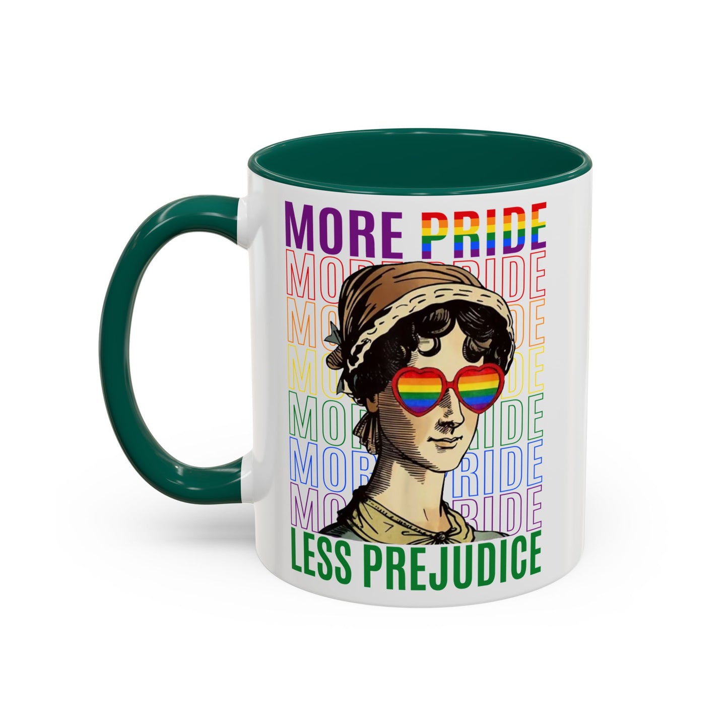 Color Accent Ceramic Mug - Jane Austen LGBTQ+