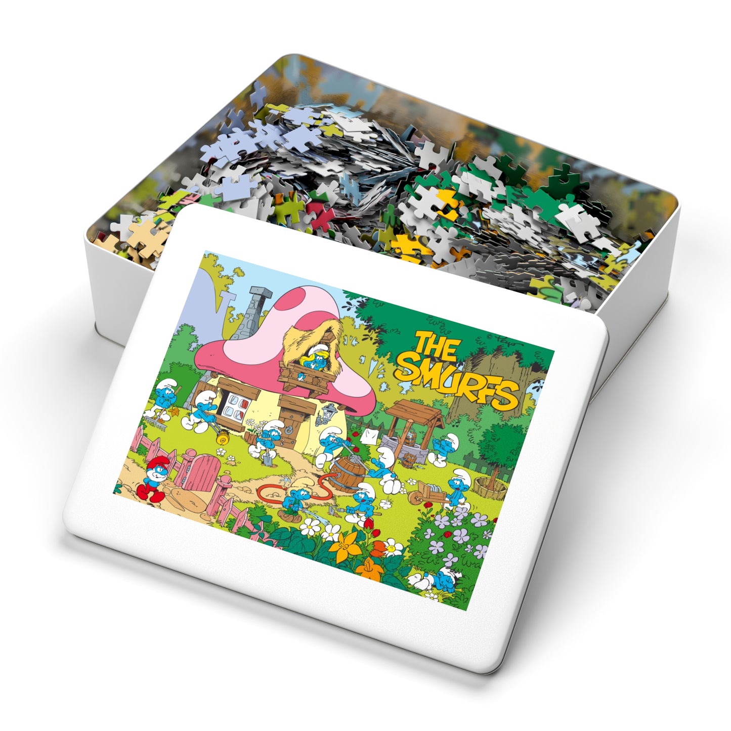 Smurfs Jigsaw Puzzle with Tin