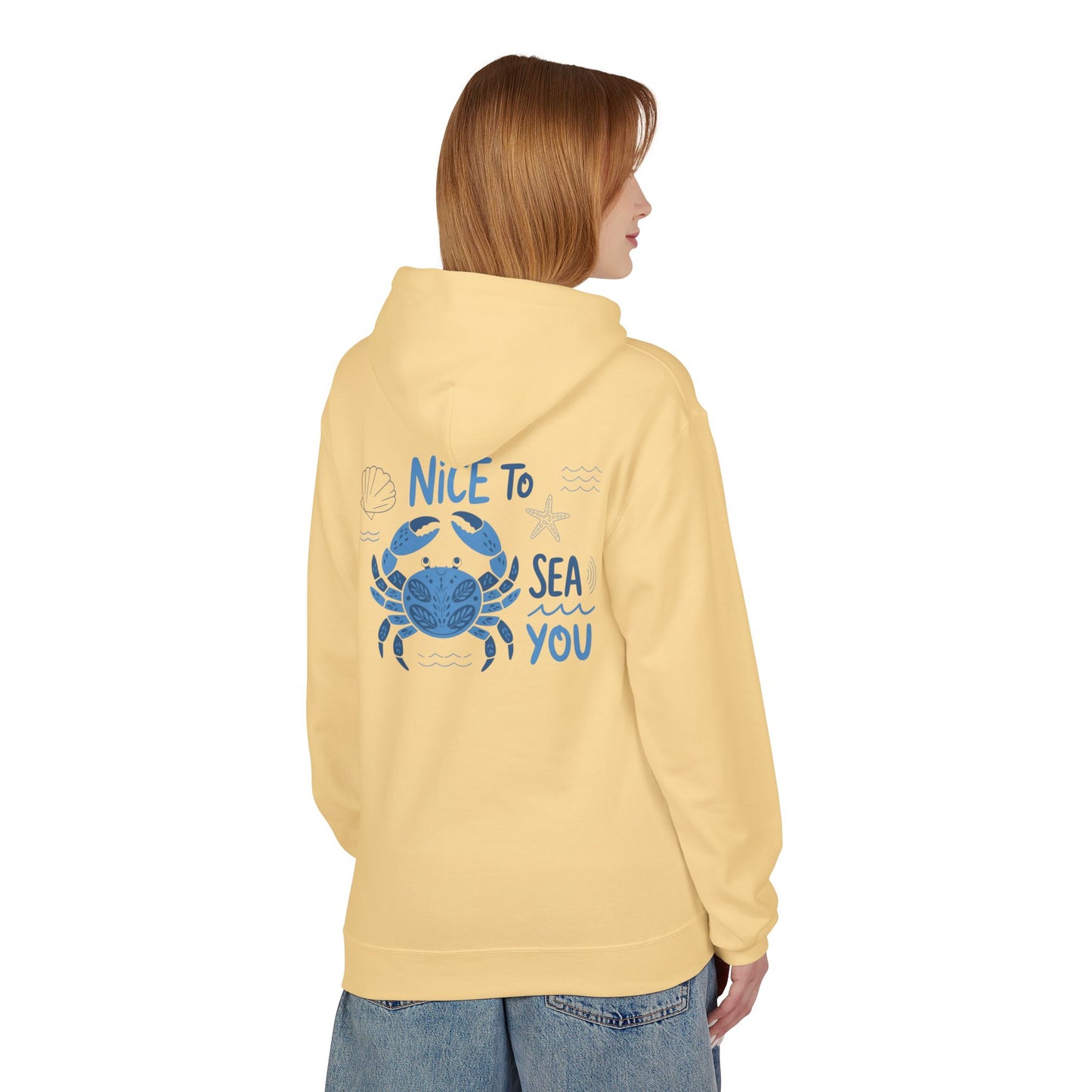 Nice to Sea You Crab Hoodie - Unisex Midweight Fleece
