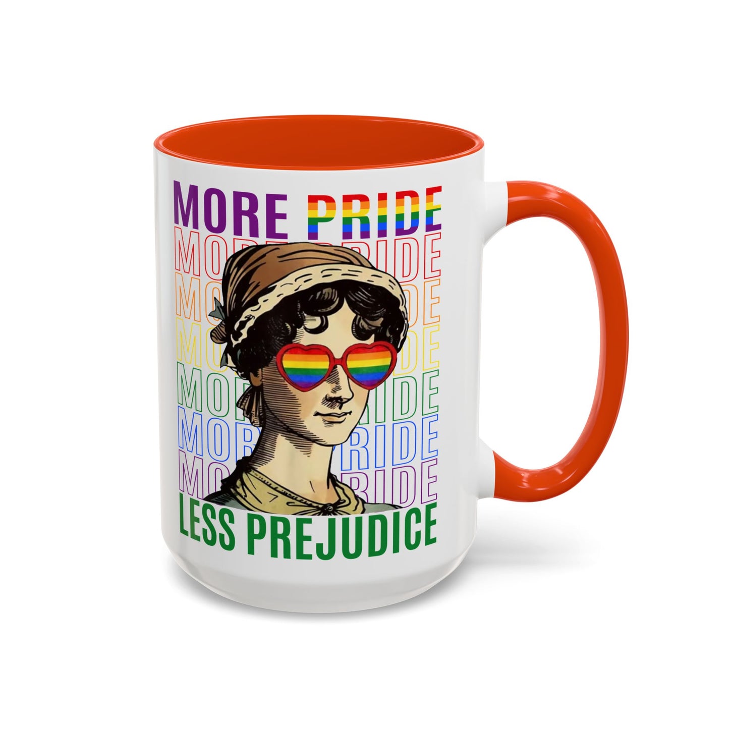 Color Accent Ceramic Mug - Jane Austen LGBTQ+