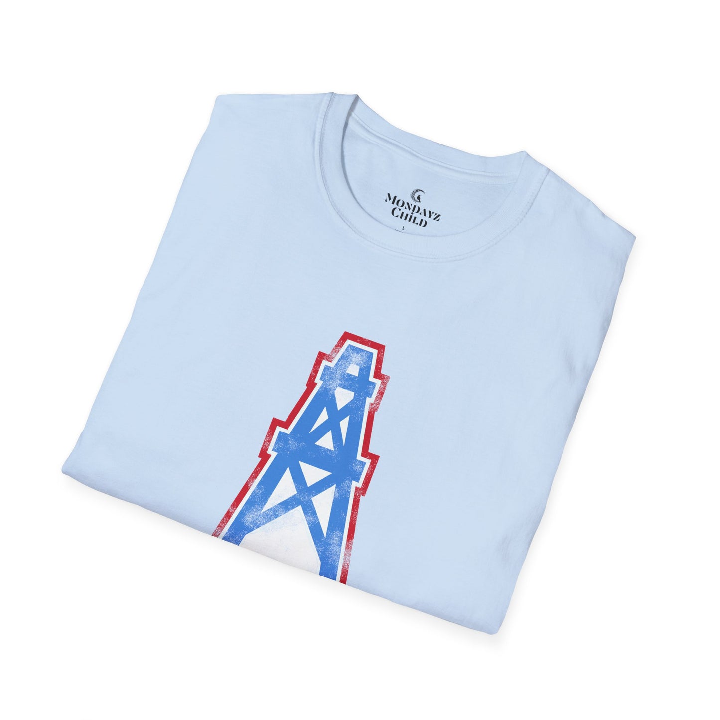 Houston Oilers Distressed Oil Derrick Unisex T-Shirt | Up to 5X