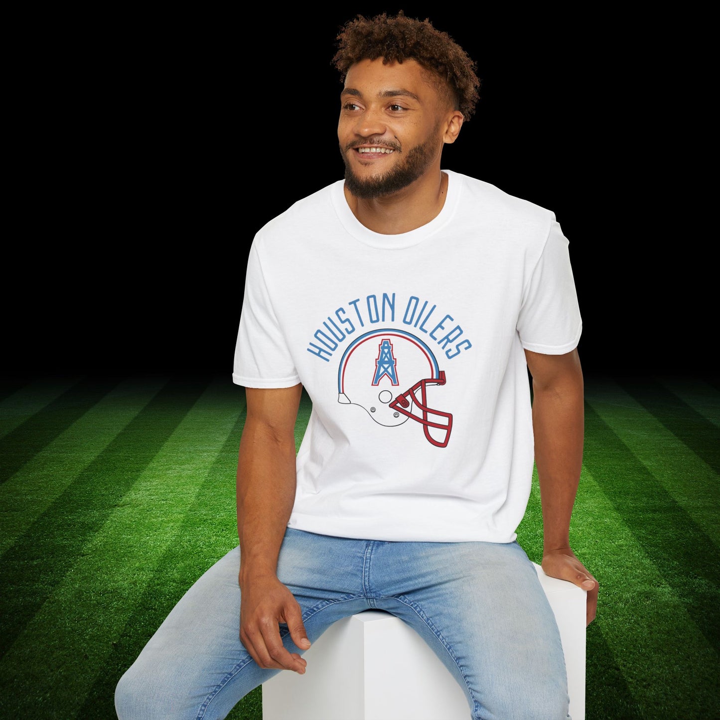 Unisex Tee - Houston Oilers and Helmet