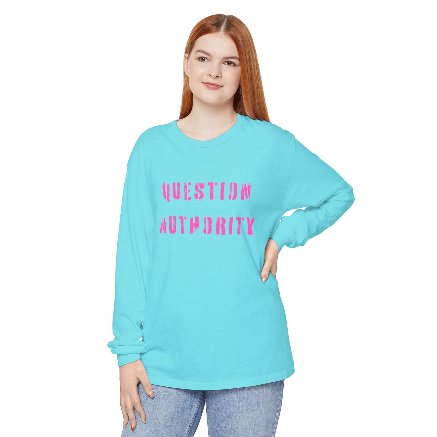 ‘Question Authority’ Unisex Long Sleeve Tee