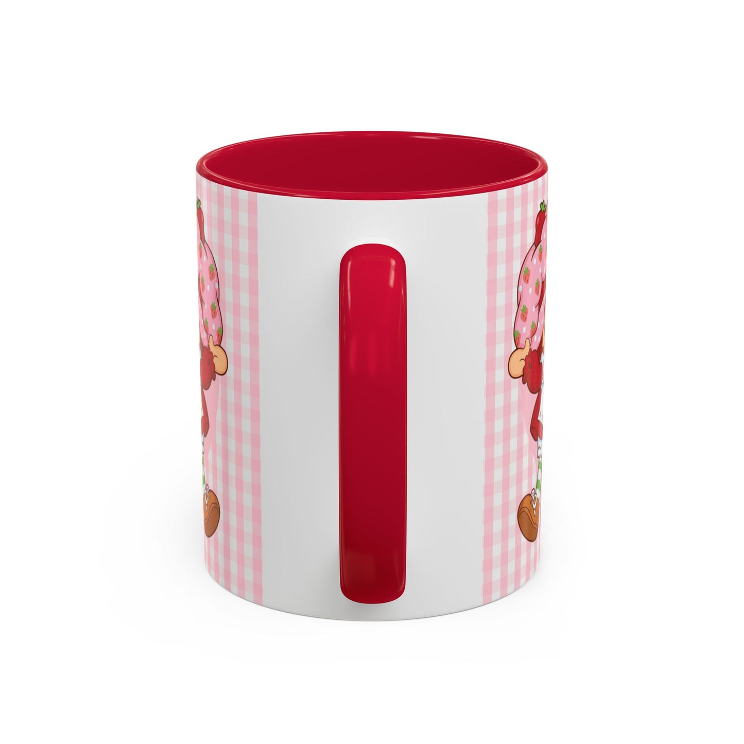 Strawberry Shortcake Pink Gingham Ceramic Mug - 11oz or 15oz
