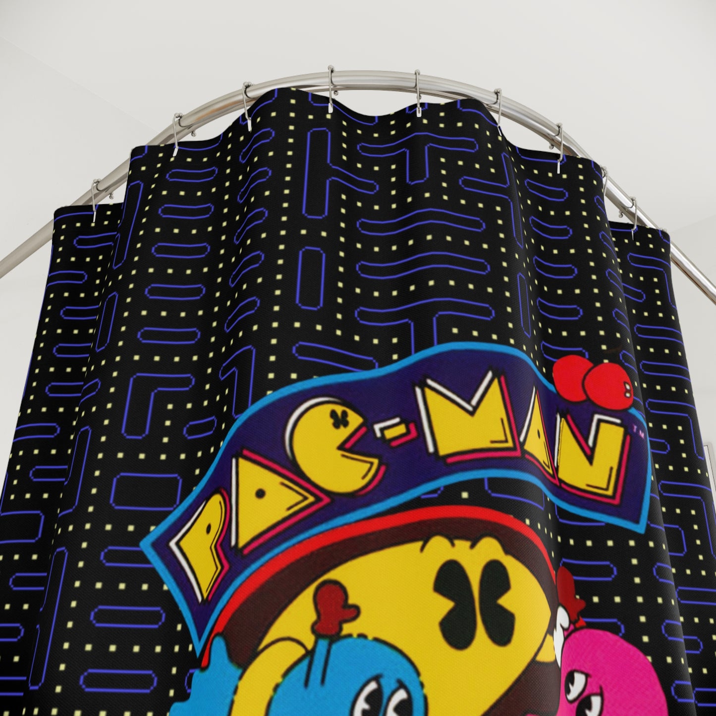 Shower Curtain - Retro Pac-Man Decor