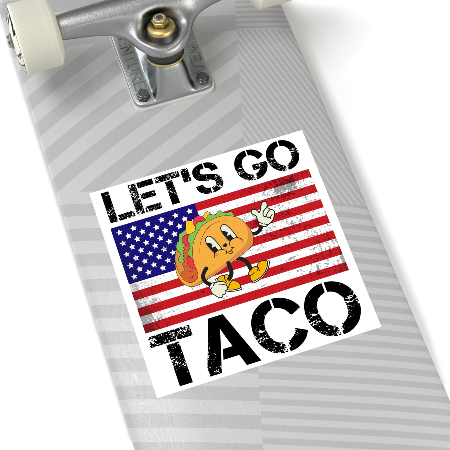 Let’s Go Taco Anti-Trump Square Stickers, Indoor/Outdoor