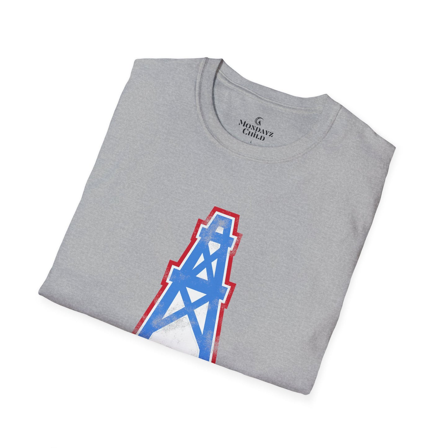 Houston Oilers Distressed Oil Derrick Unisex T-Shirt | Up to 5X