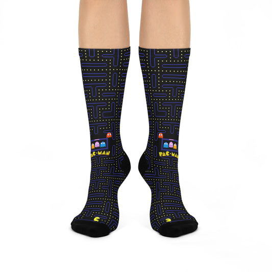 Pac-Man Inspired Cushioned Crew Socks