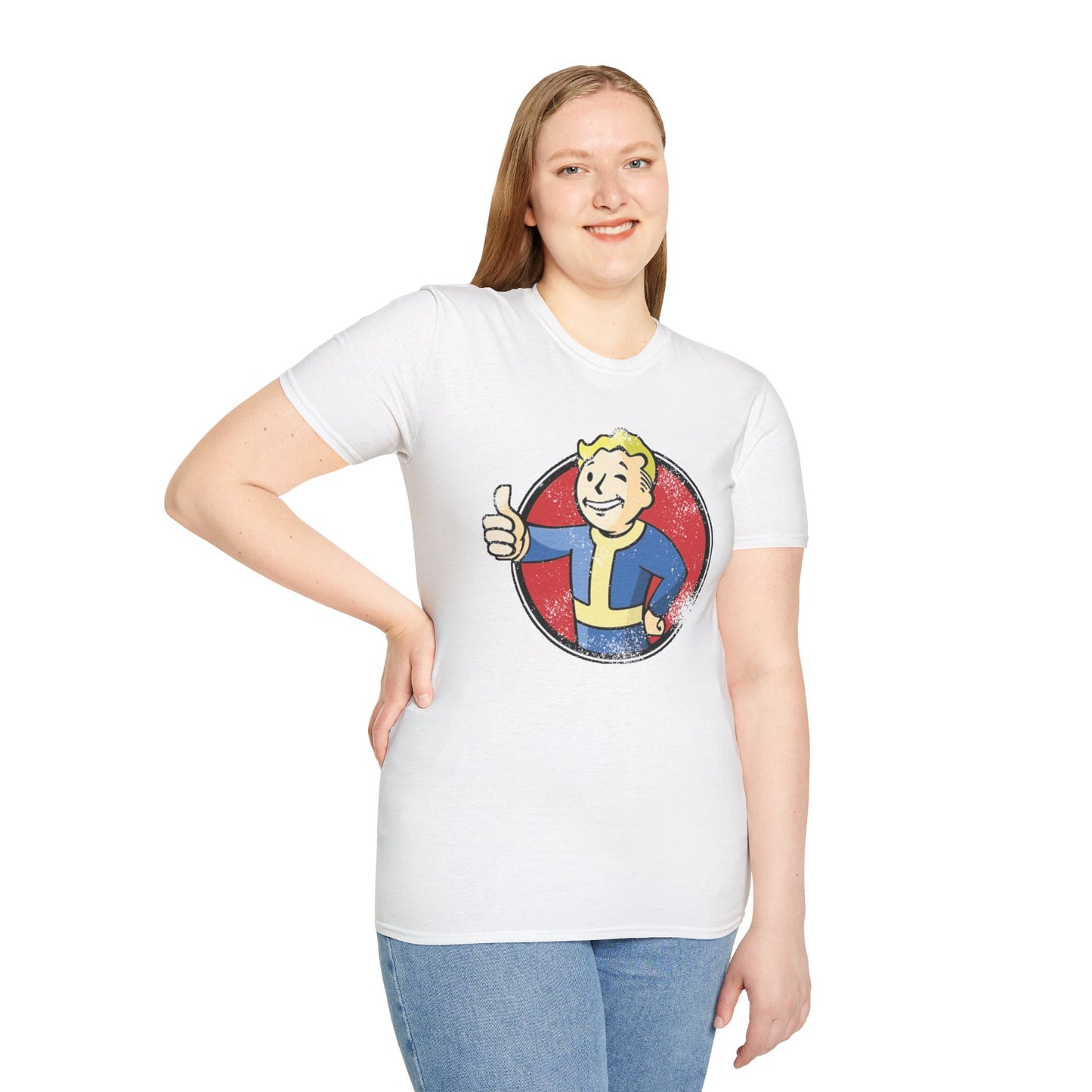 Fallout Distressed Vault Boy Unisex T-Shirt - up to 5X